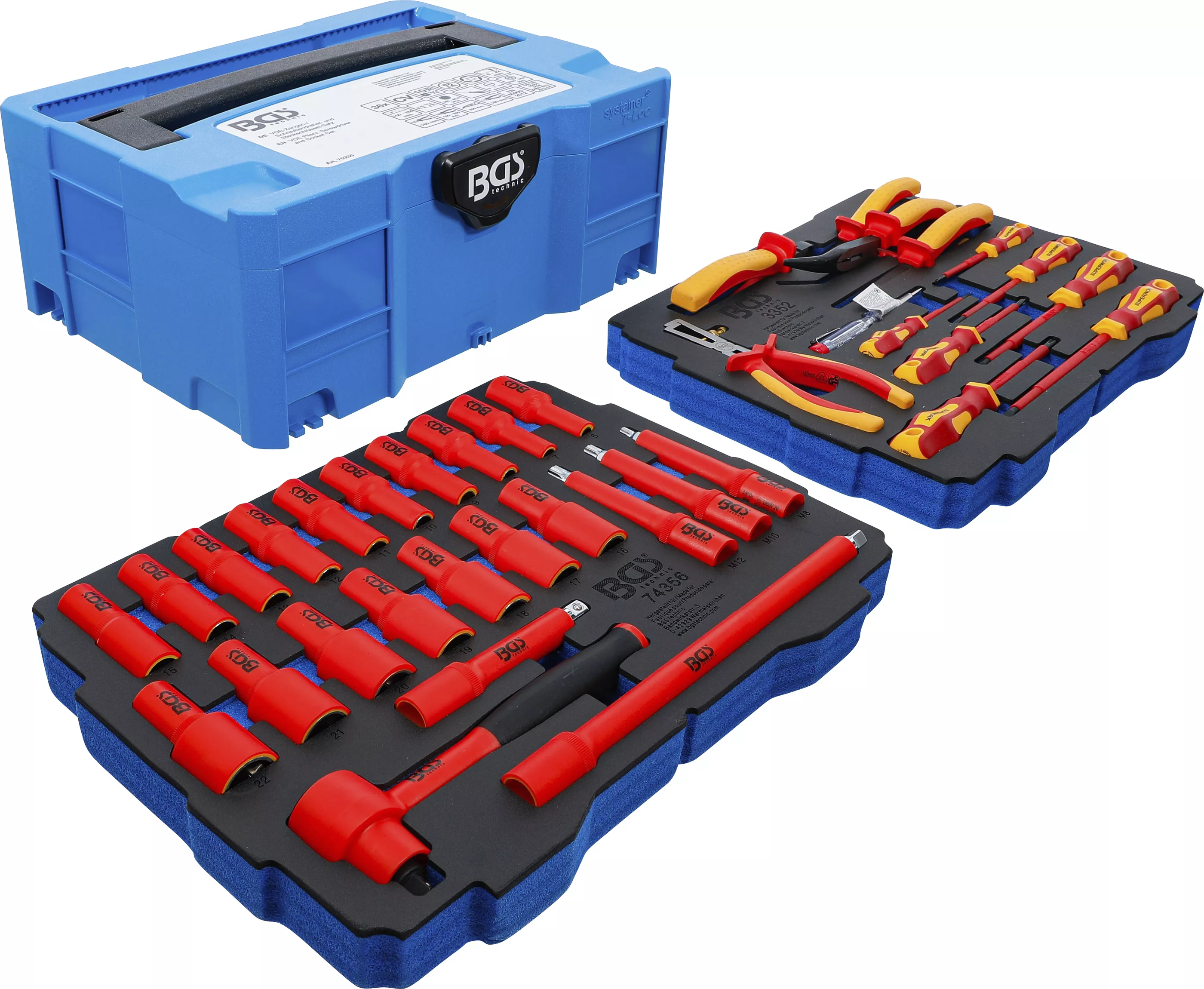 Set clesti VDE / surubelnite si capete chei tubulare | BGS systainerr | 36 piese [2]