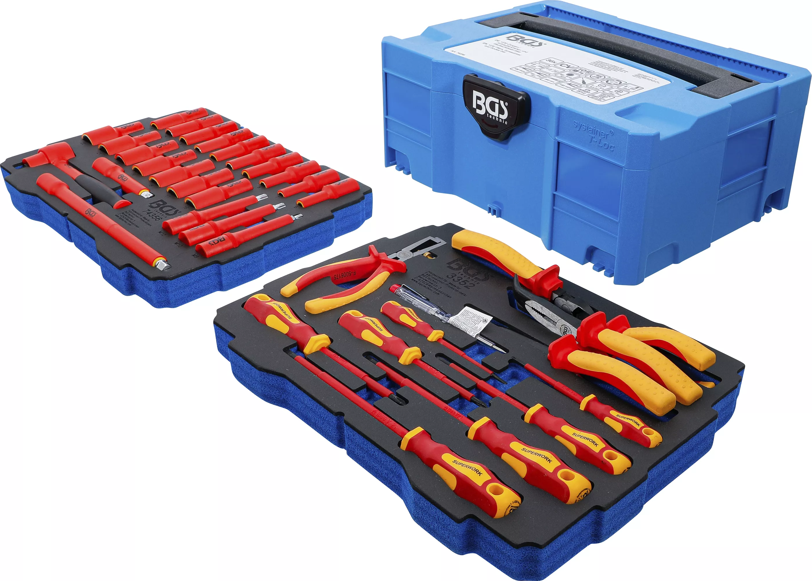 Set clesti VDE / surubelnite si capete chei tubulare | BGS systainerr | 36 piese [3]