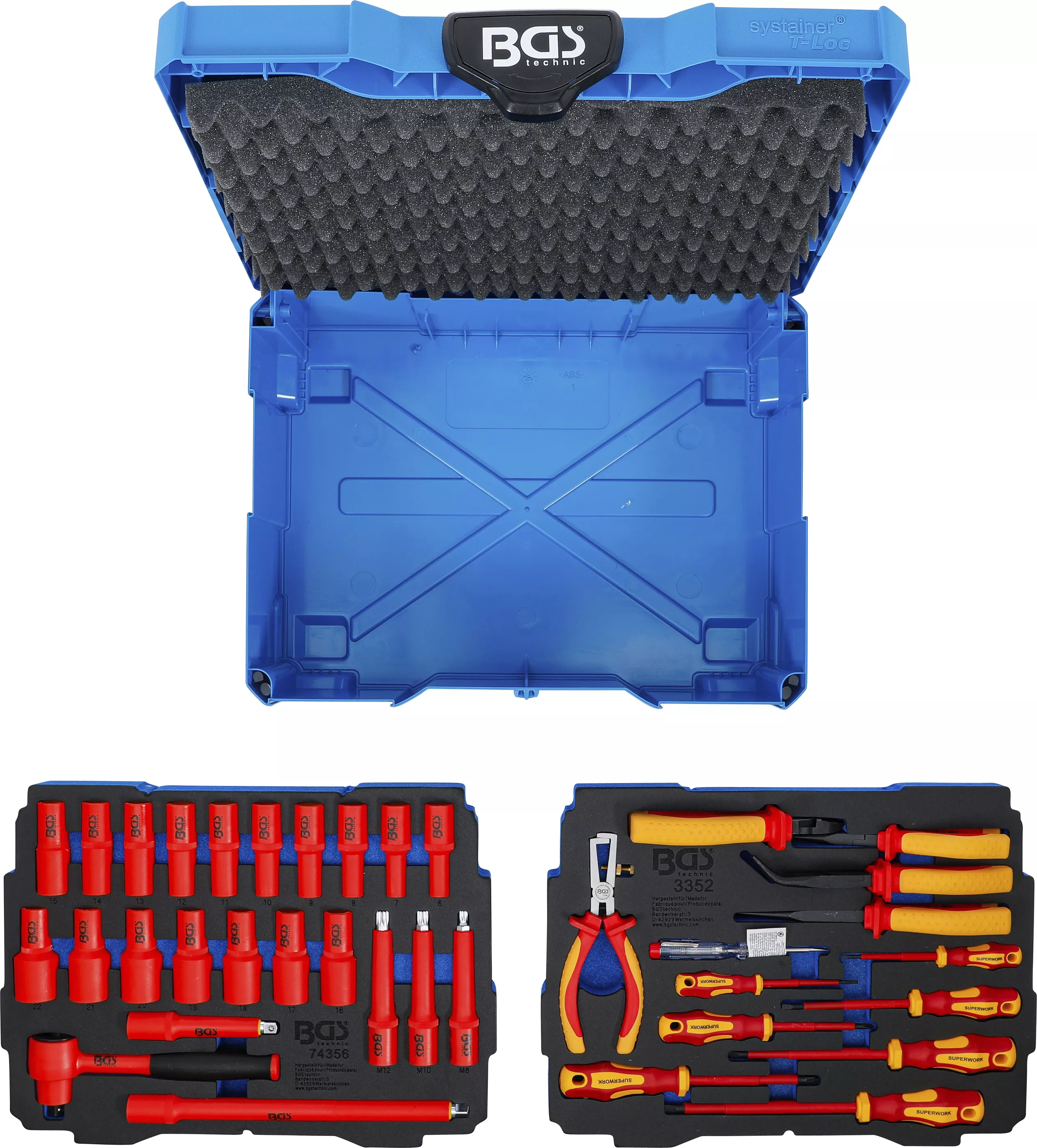 Set clesti VDE / surubelnite si capete chei tubulare | BGS systainerr | 36 piese [6]
