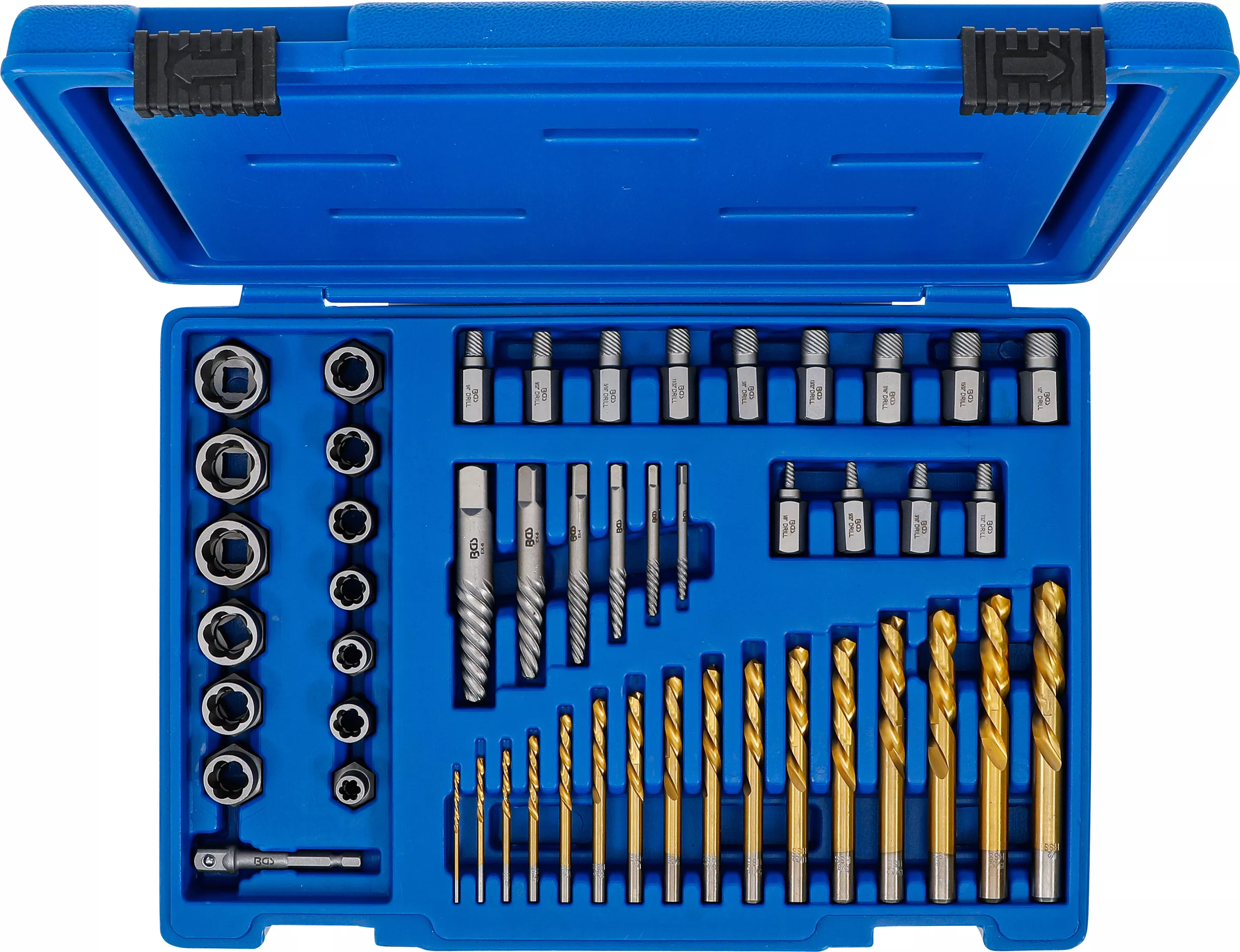 Extractor suruburi si piulite cu set burghie pe stanga | 2 - 18 mm | 49 piese [4]