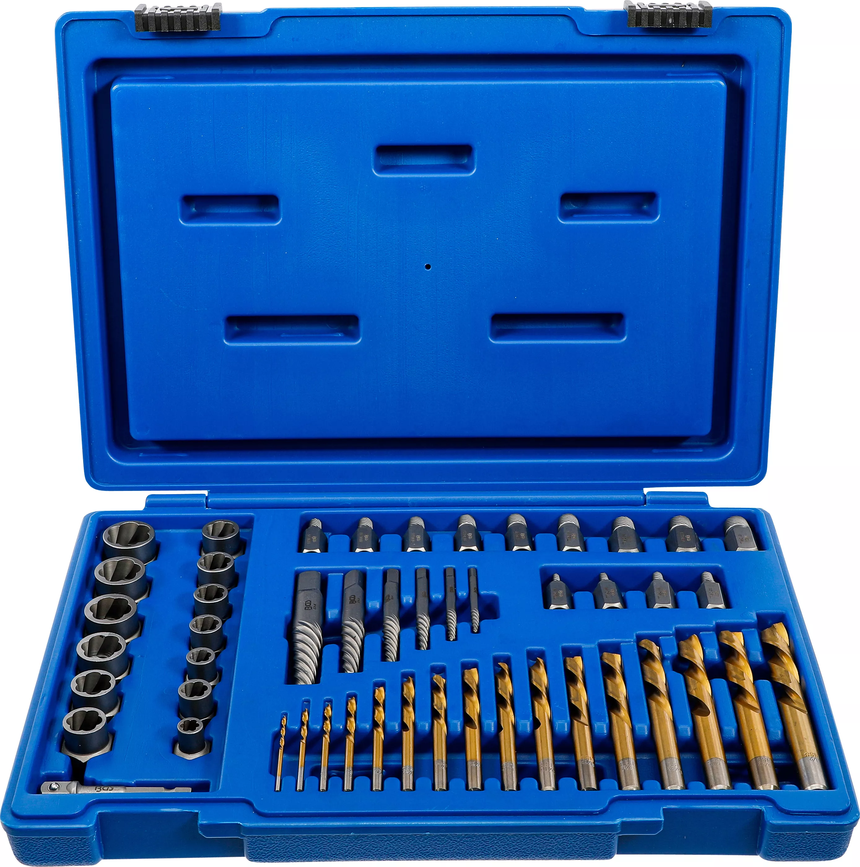 Extractor suruburi si piulite cu set burghie pe stanga | 2 - 18 mm | 49 piese [1]
