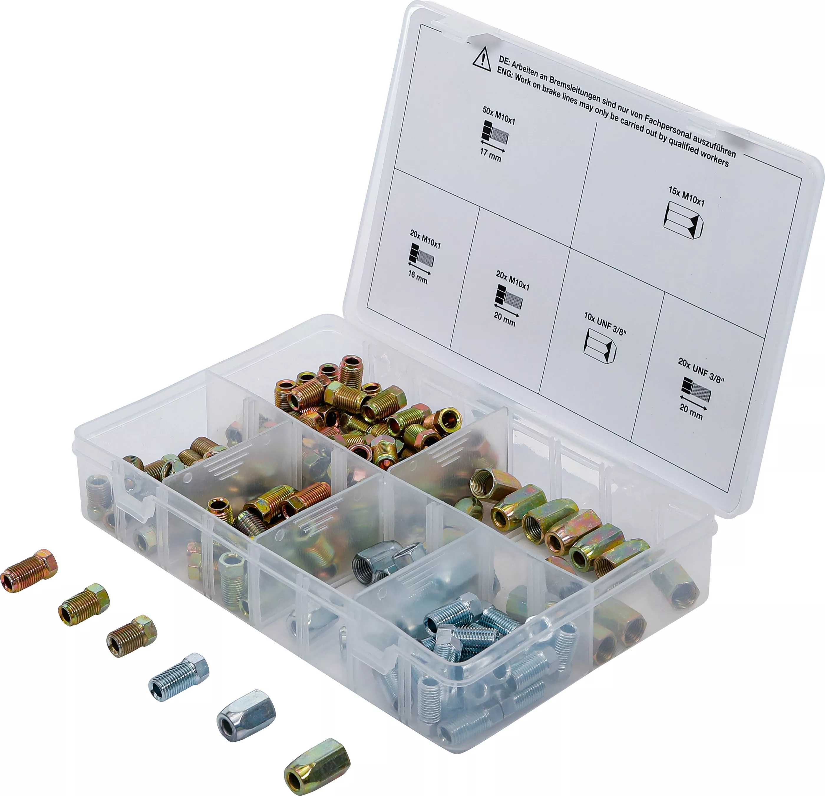 Piulite olandeze and sortiment de suruburi pentru imbinari filetate ale conductelor de frana | 135 piese [1]