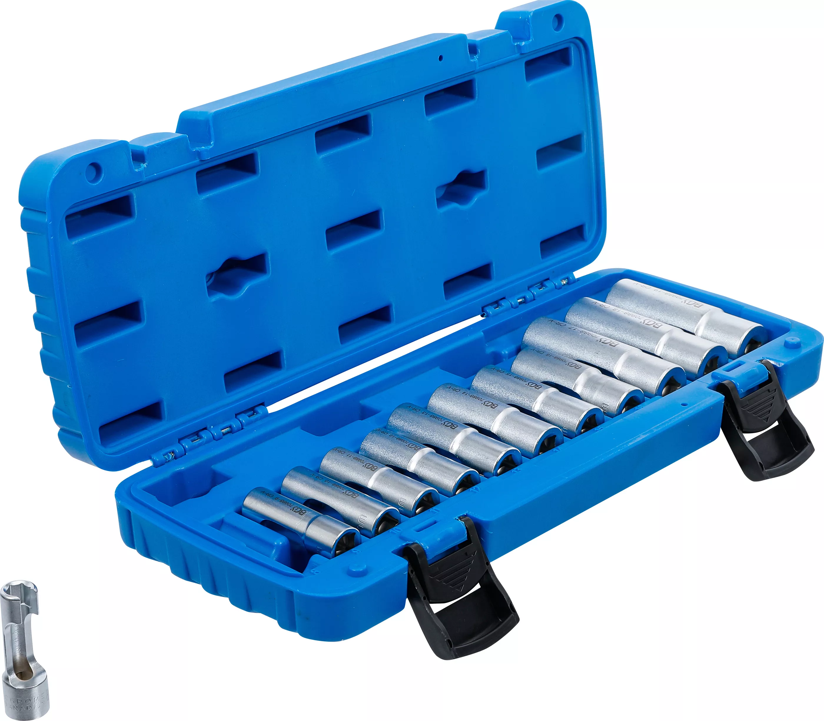 Set capete chei tubulare speciale, cu fanta | 10 mm (3/8") | 8 - 19 mm | 12 piese [3]