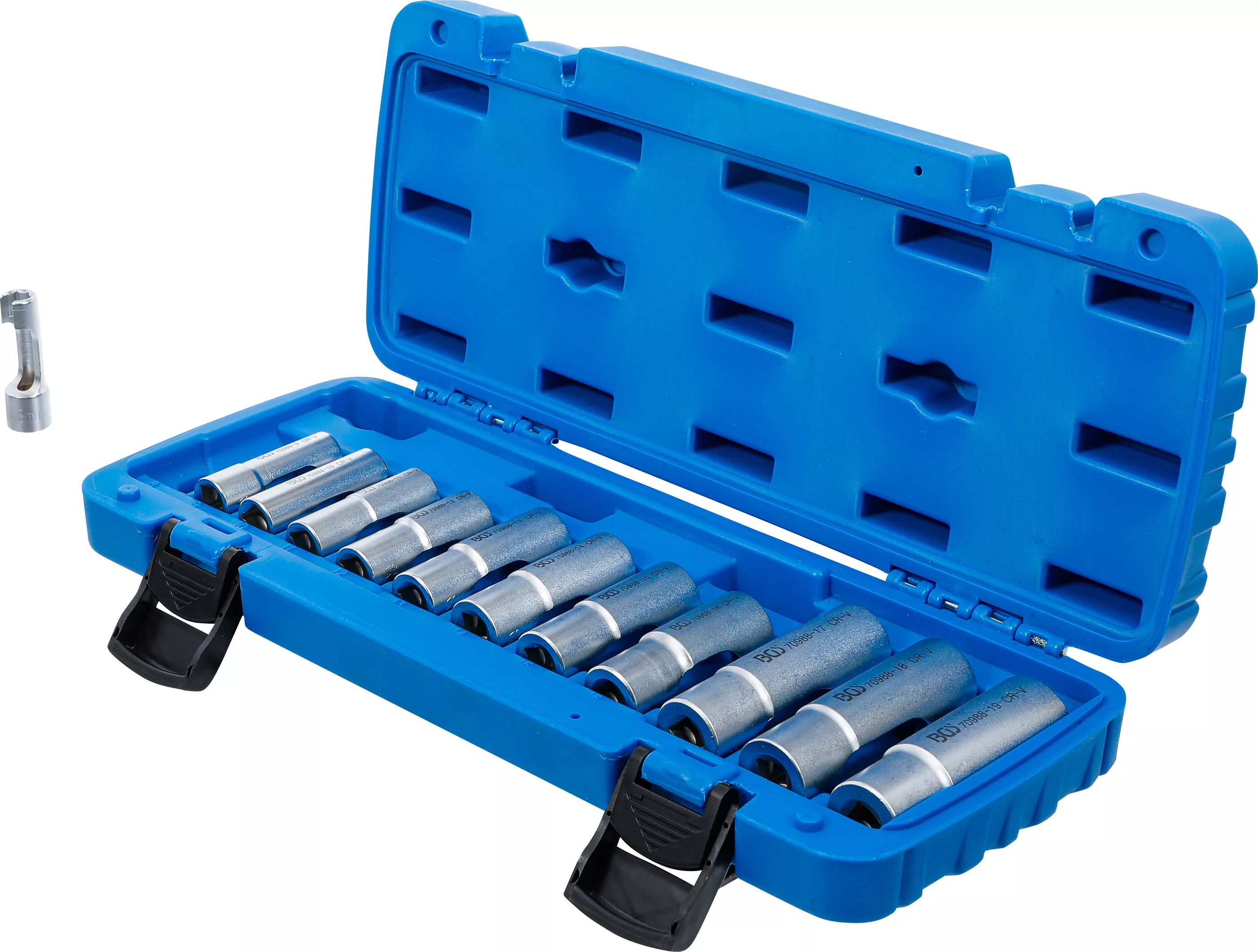 Set capete chei tubulare speciale, cu fanta | 10 mm (3/8") | 8 - 19 mm | 12 piese [4]