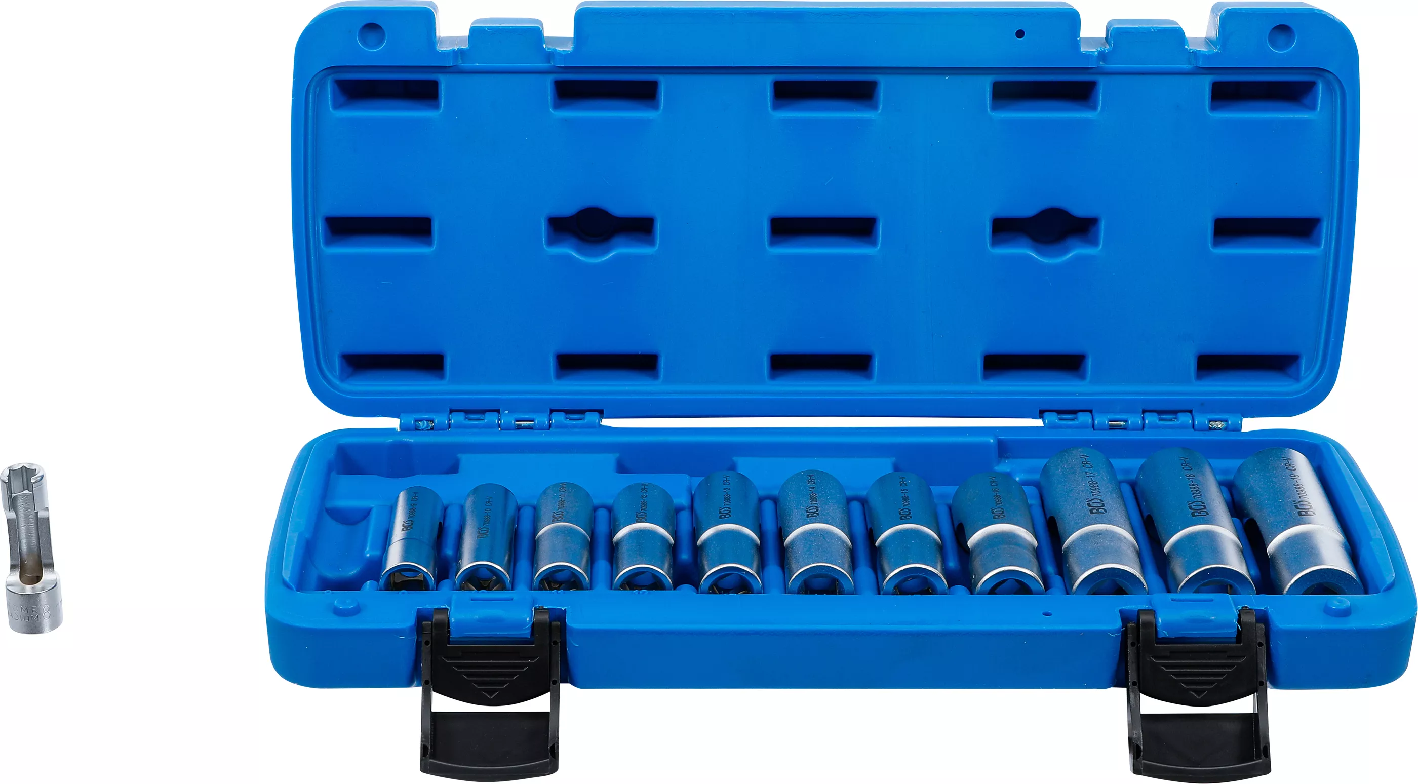 Set capete chei tubulare speciale, cu fanta | 10 mm (3/8") | 8 - 19 mm | 12 piese [1]