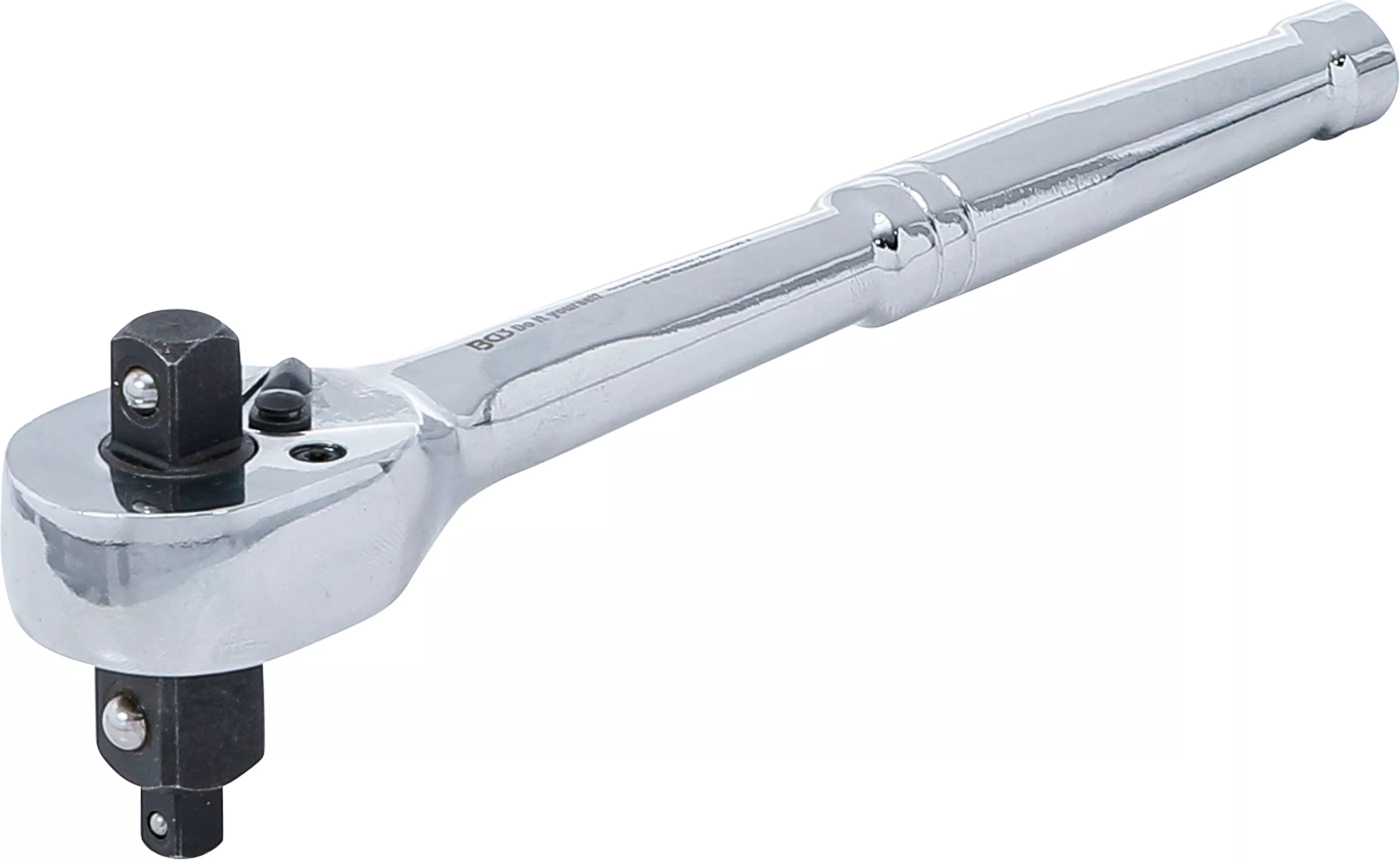Clichet reversibil | Integral din otel | cu dantura fina | 3-in-1 | 6,3 mm (1/4") / 10 mm (3/8") / 12,5 mm (1/2") [1]