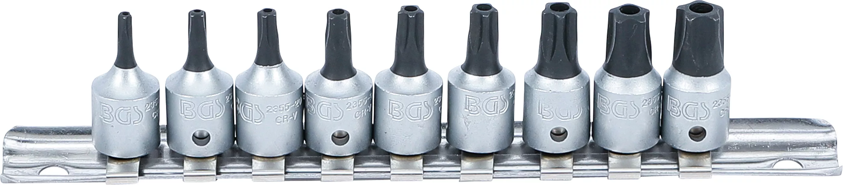 Bituri - Set biti atasare | 6,3 mm (1/4") | TS-Profil (pentru Torx Plus) cu gaura | 9 piese