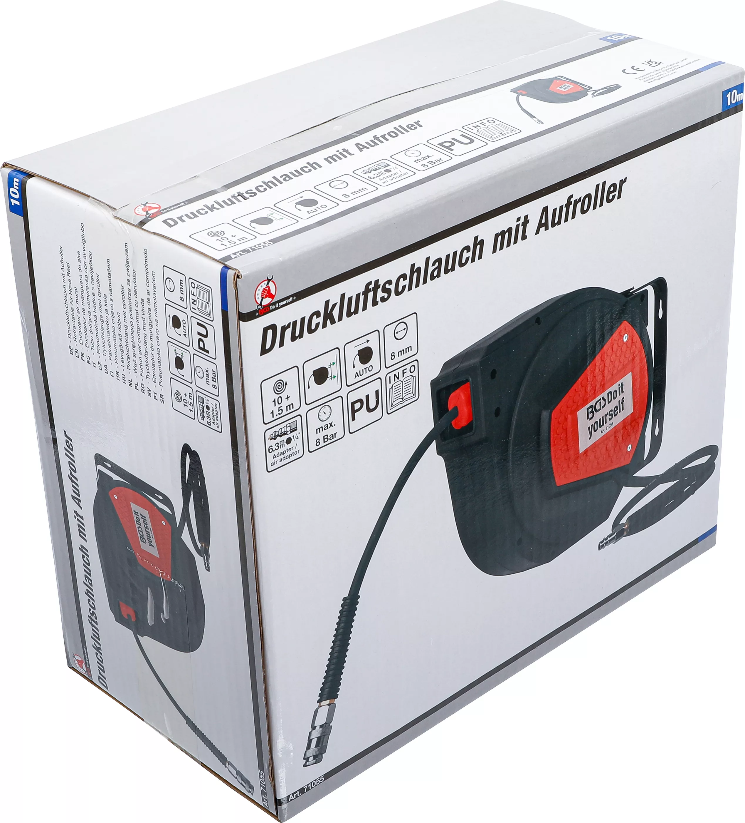 Furtun aer comprimat cu derulator | automat | 10 m + 1,5 m [5]