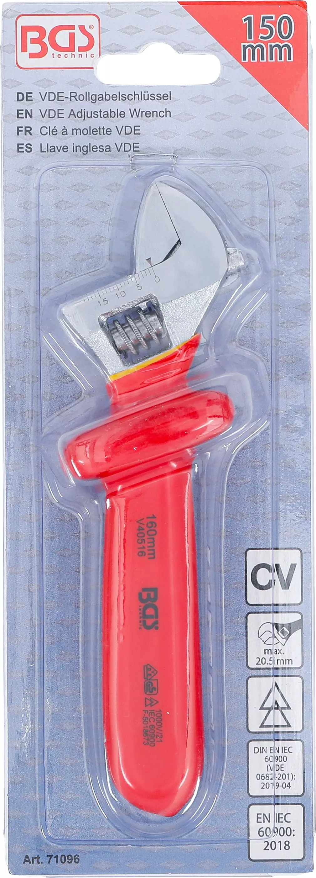 Cheie reglabila cu role VDE | max. 20,5 mm [6]