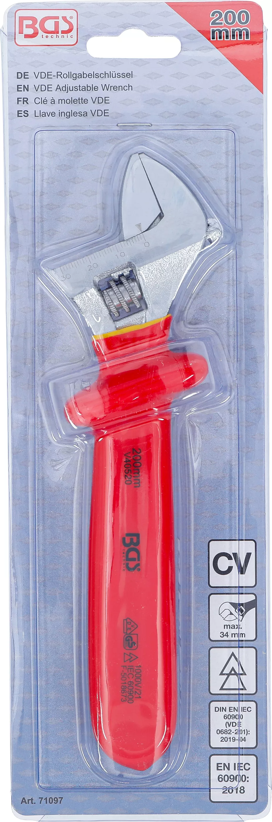 Cheie reglabila cu role VDE | max. 34 mm [6]