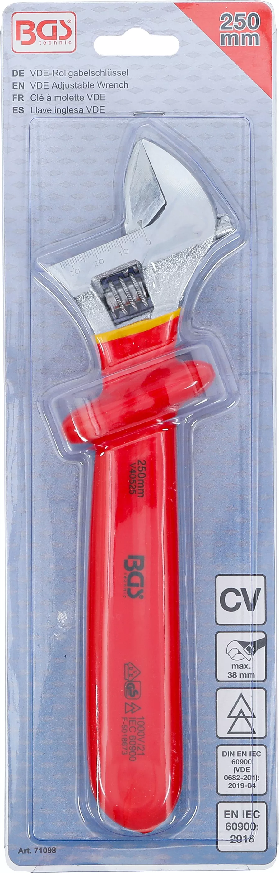 Cheie reglabila cu role VDE | max. 38 mm [6]
