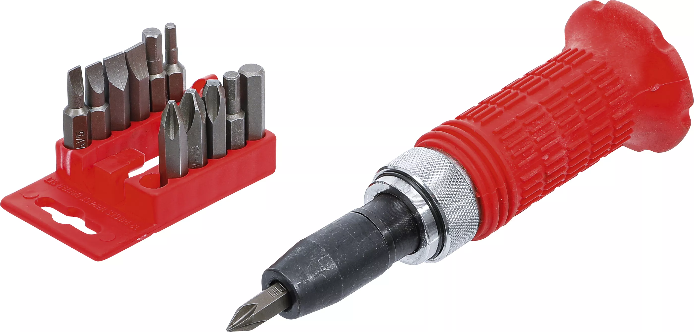 Set surubelnita cu impact manuala - incl. biti | Antrenat prin hexagon interior 12,5 mm (1/2") [1]