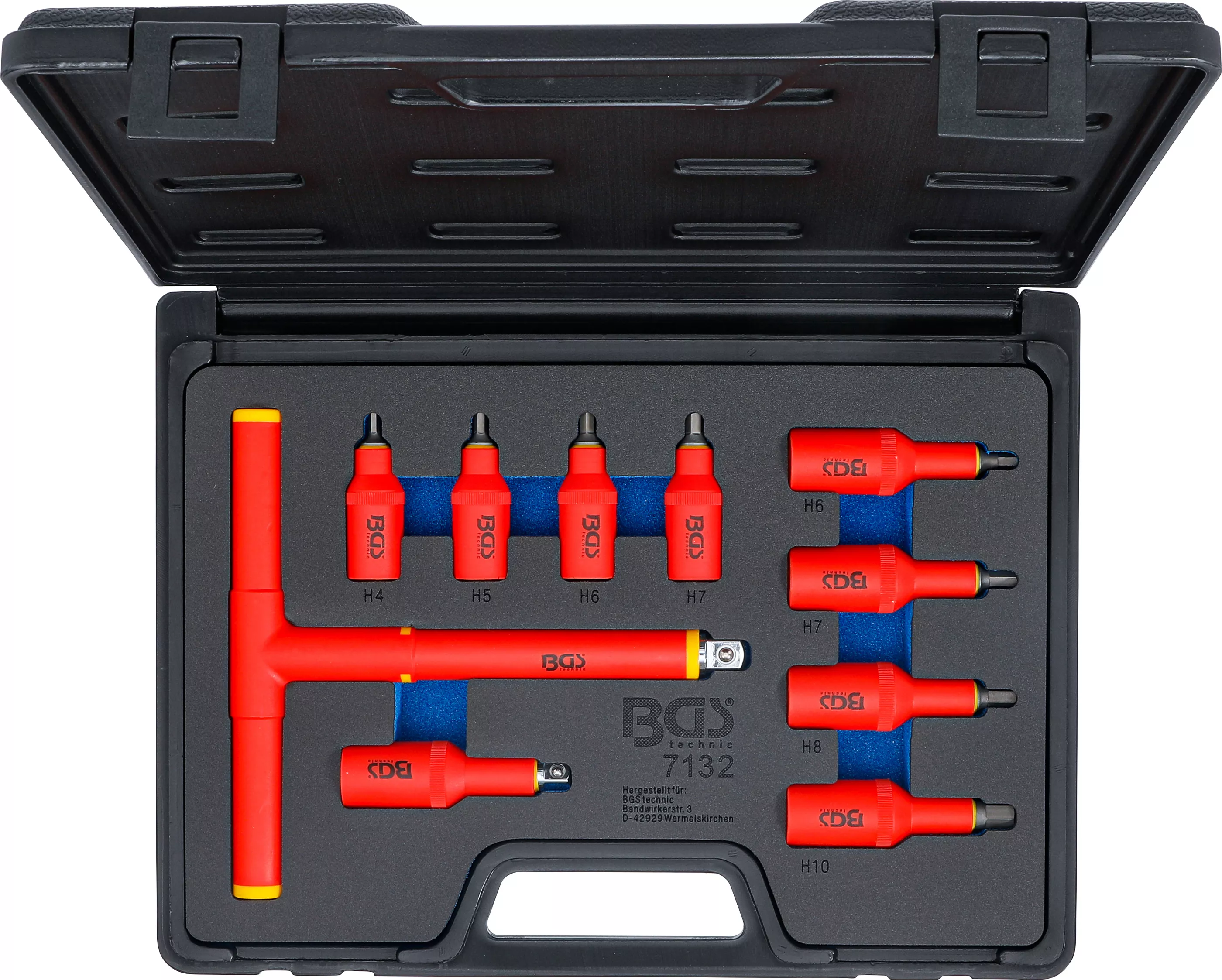 Set capete biti VDE | Antrenare patrat interior 10 mm (3/8") / 12,5 mm (1/2") | hexagon interior 4 - 10 mm | 10 piese [6]