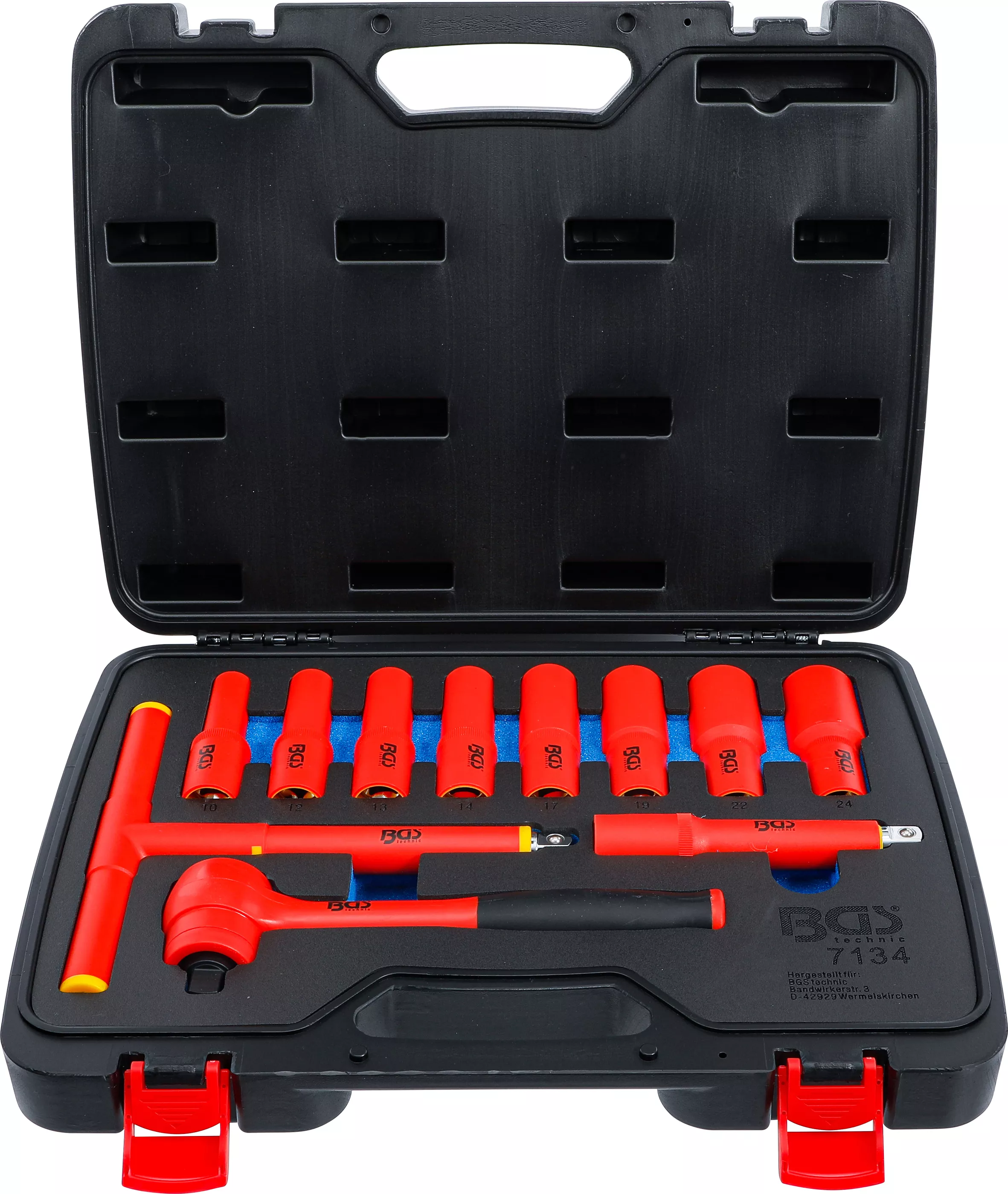 Capete de chei tubulare - Set chei tubulare VDE | Antrenare 12,5 mm (1/2") | 10 - 24 mm | 11 piese