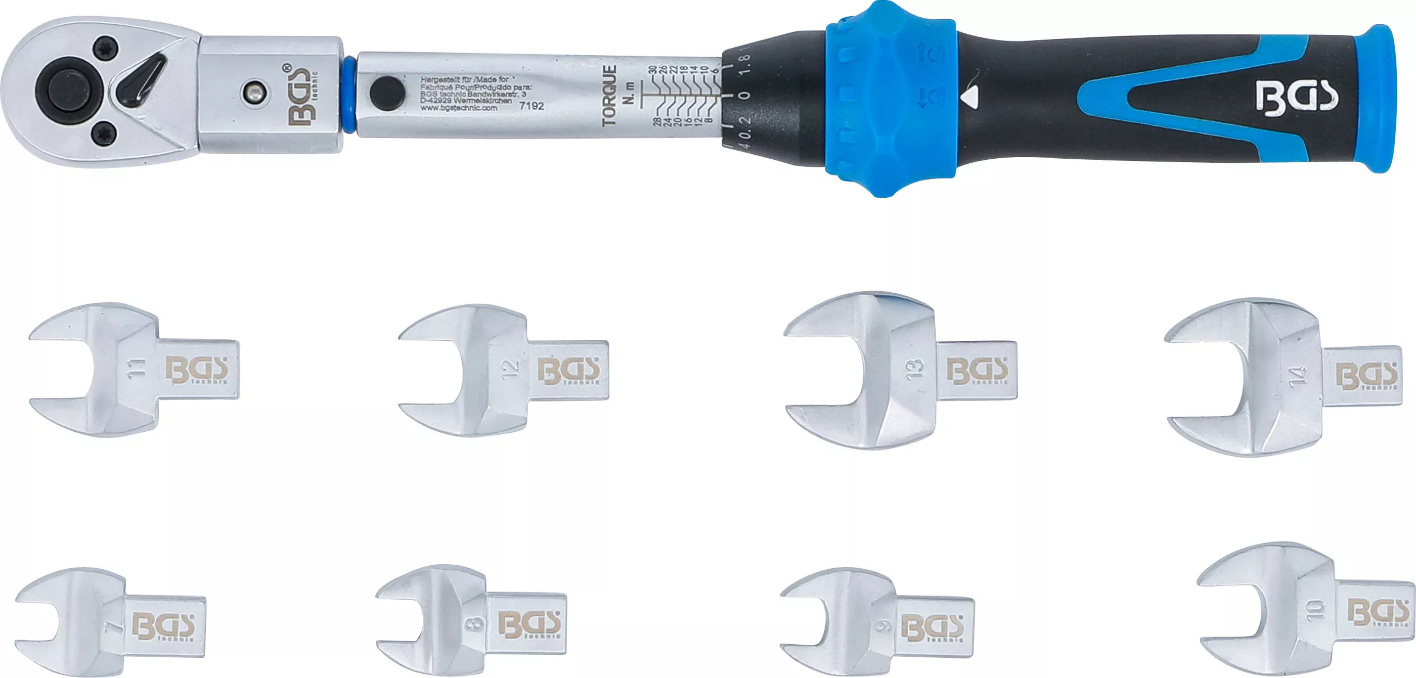 Set chei dinamometrice | pentru capete atasabile 9 x 12 mm | 6 - 30 Nm | 10 piese [4]