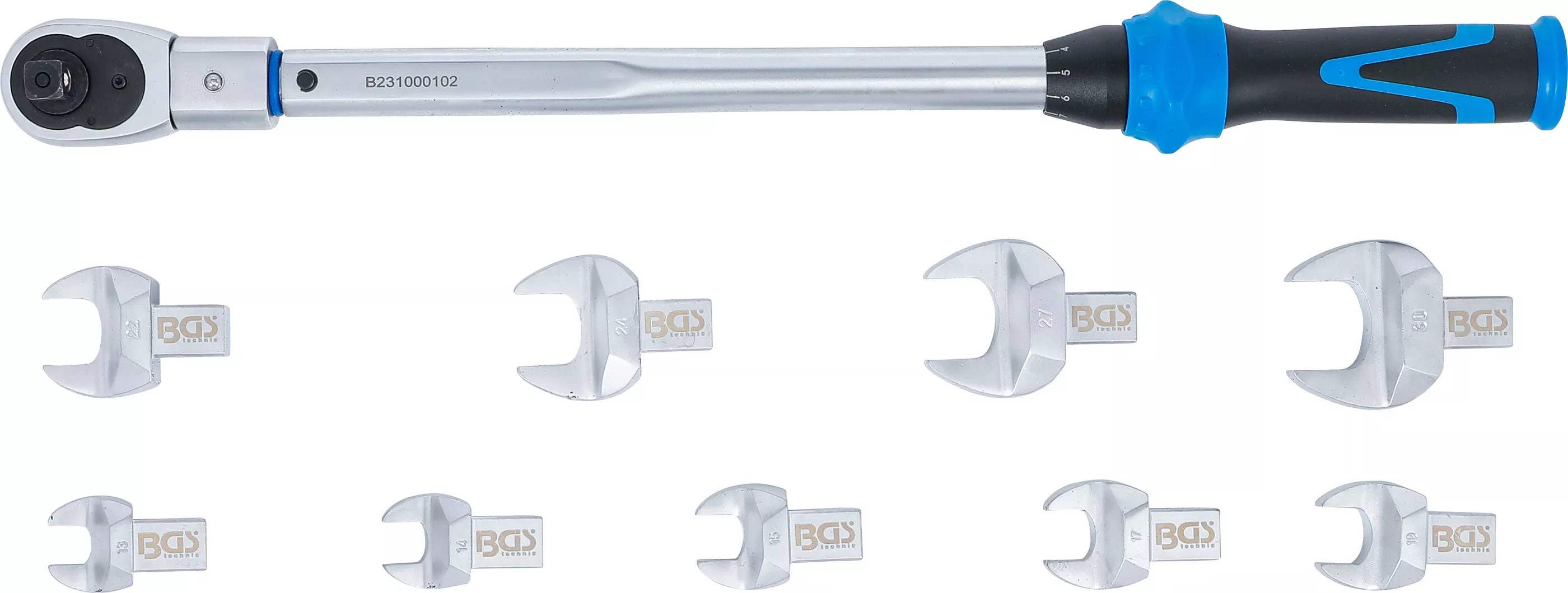 Set chei dinamometrice | pentru capete atasabile 14 x 18 mm | 40 - 210 Nm | 11 piese [6]
