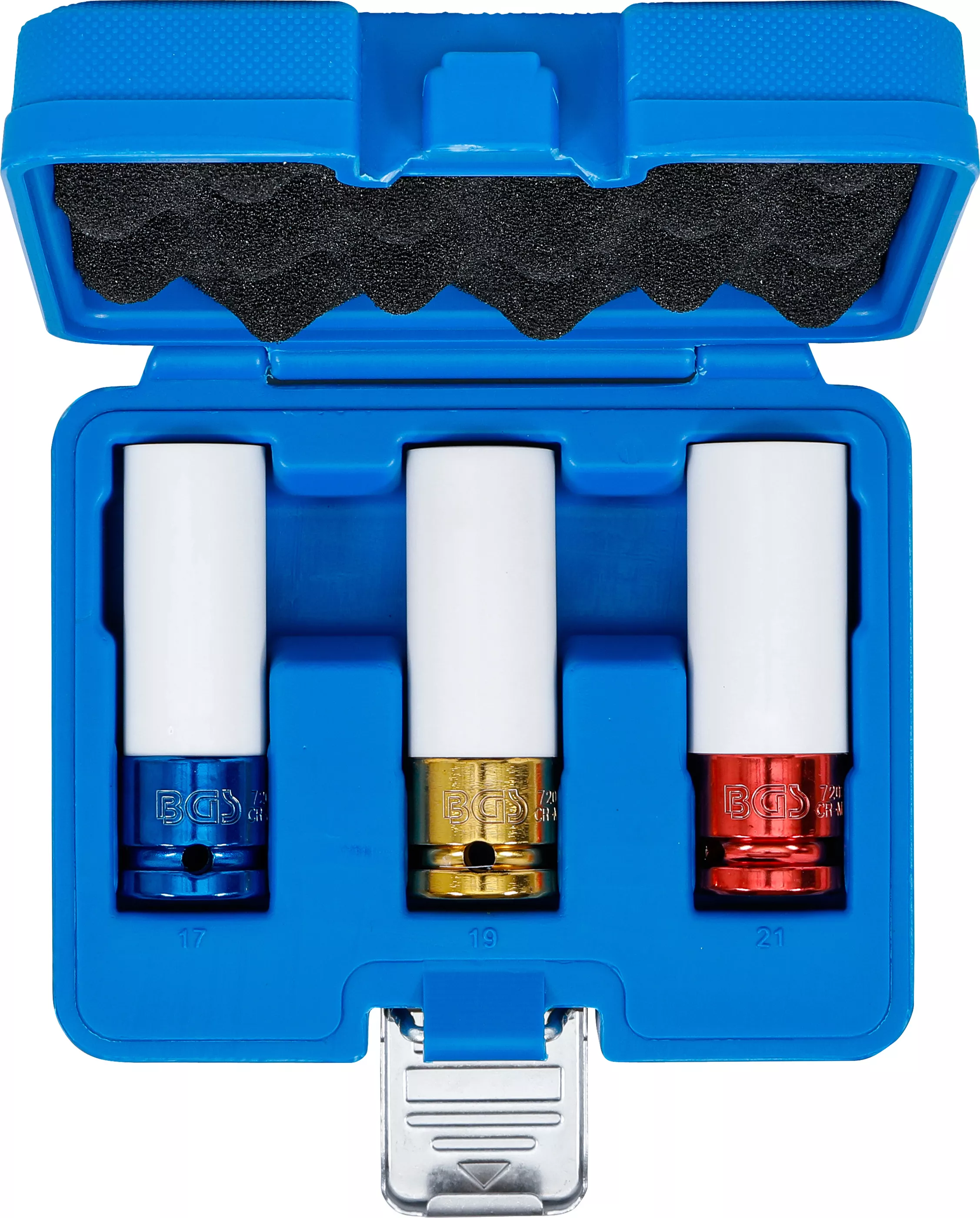 Set capete cheie de impact cu protectie | 12,5 mm (1/2") | 17 / 19 / 21 mm | 3 piese [4]