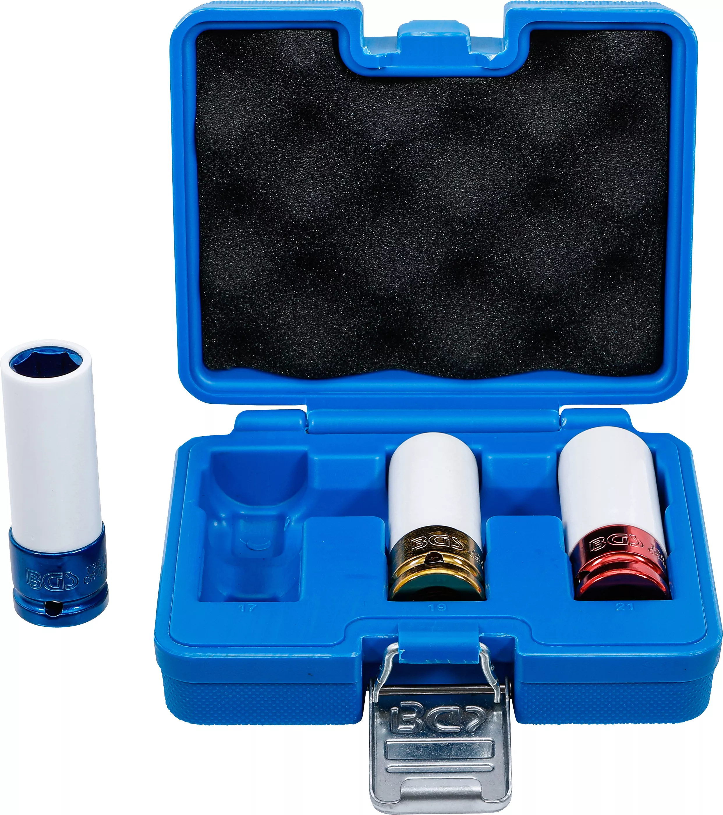 Set capete cheie de impact cu protectie | 12,5 mm (1/2") | 17 / 19 / 21 mm | 3 piese [1]