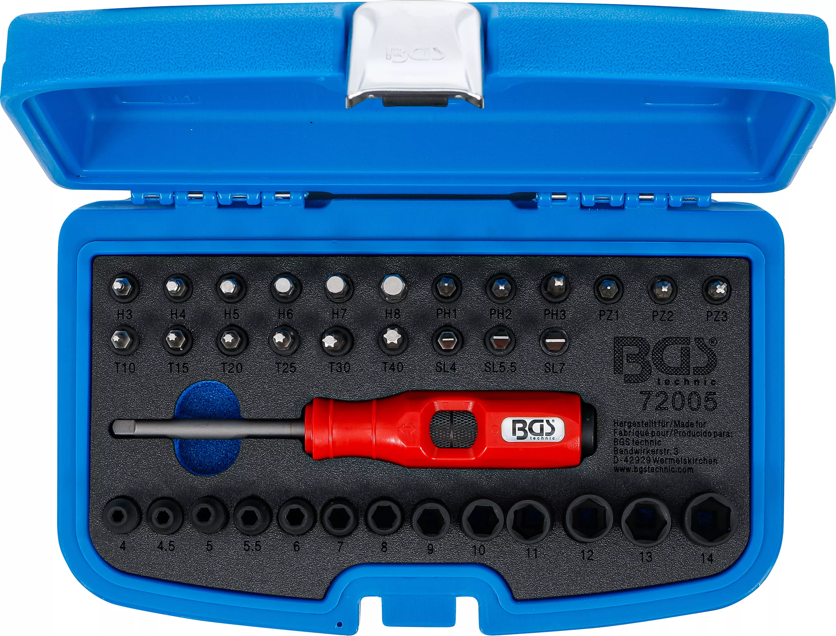 Set surubelnite cu impact | 6,3 mm (1/4") | 36 piese [6]