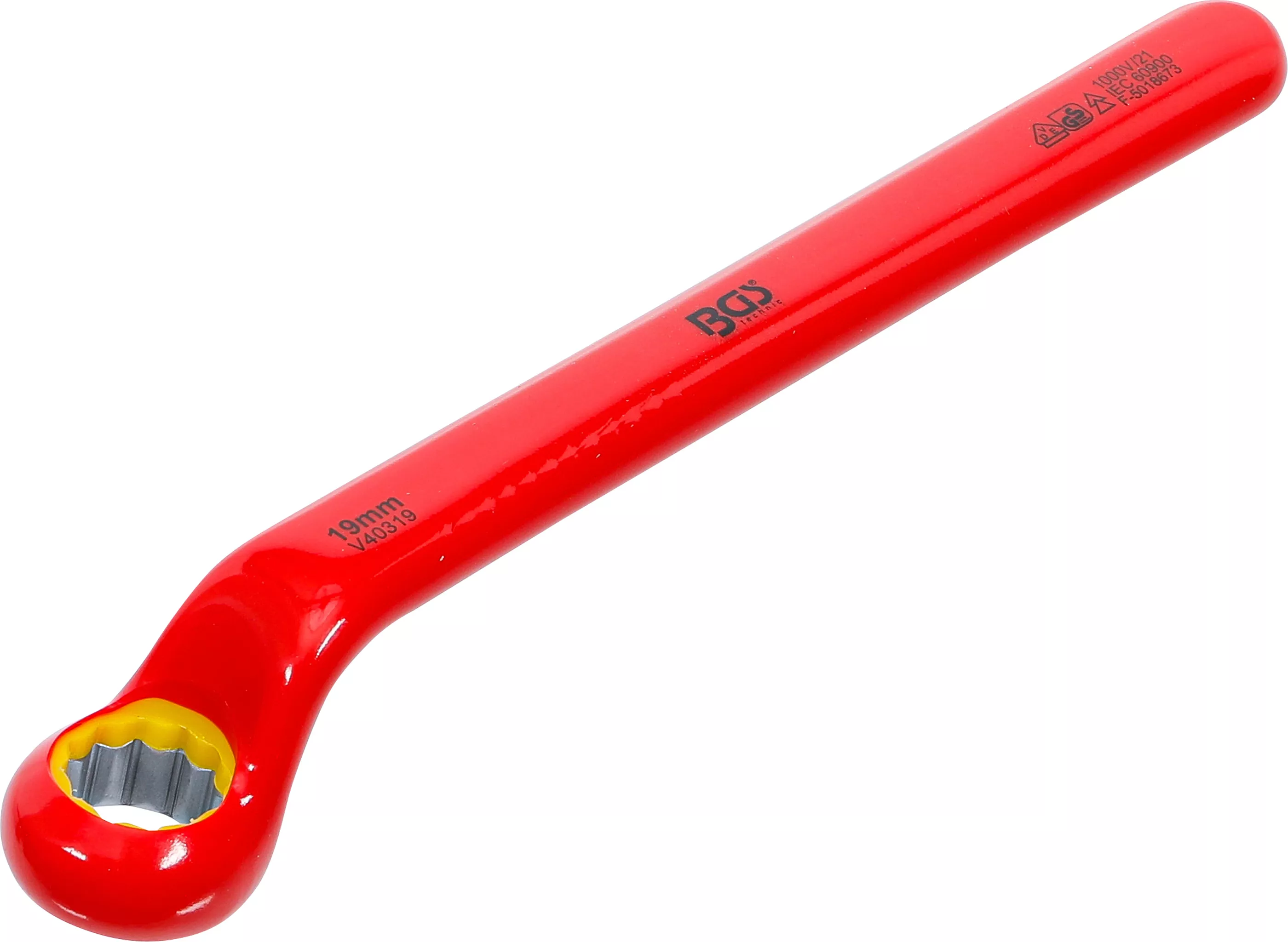 Scule - Cheie inelara cu un capat VDE | cotite adanc | 19 mm