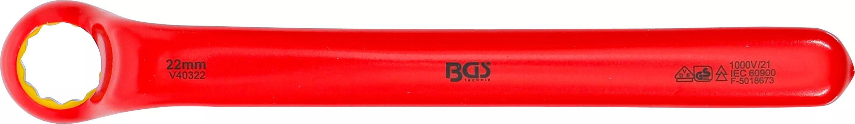 Cheie inelara cu un capat VDE | cotite adanc | 22 mm [4]