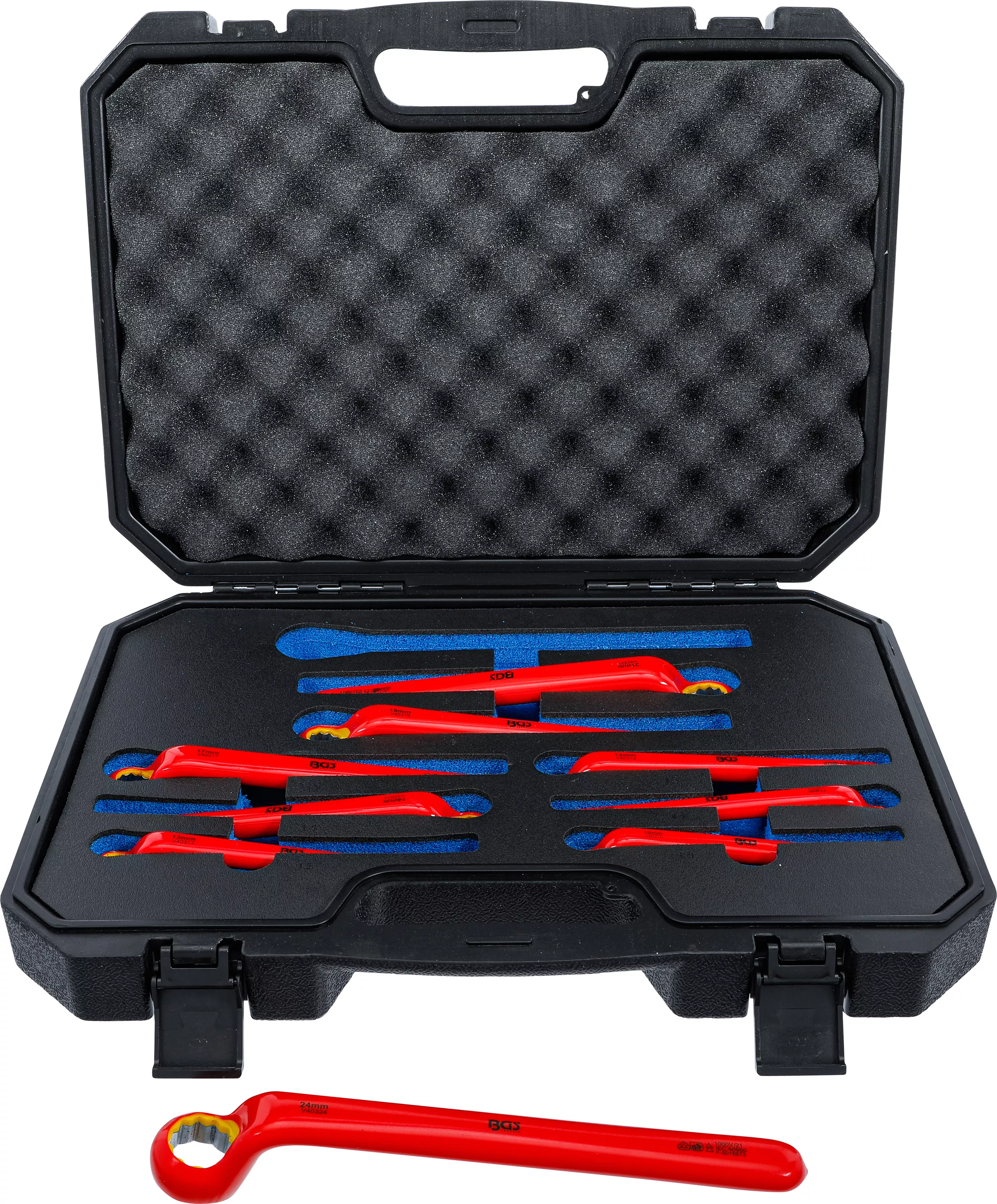 Scule - Set chei inelare VDE | cotite adanc | 10 - 24 mm | 9 piese