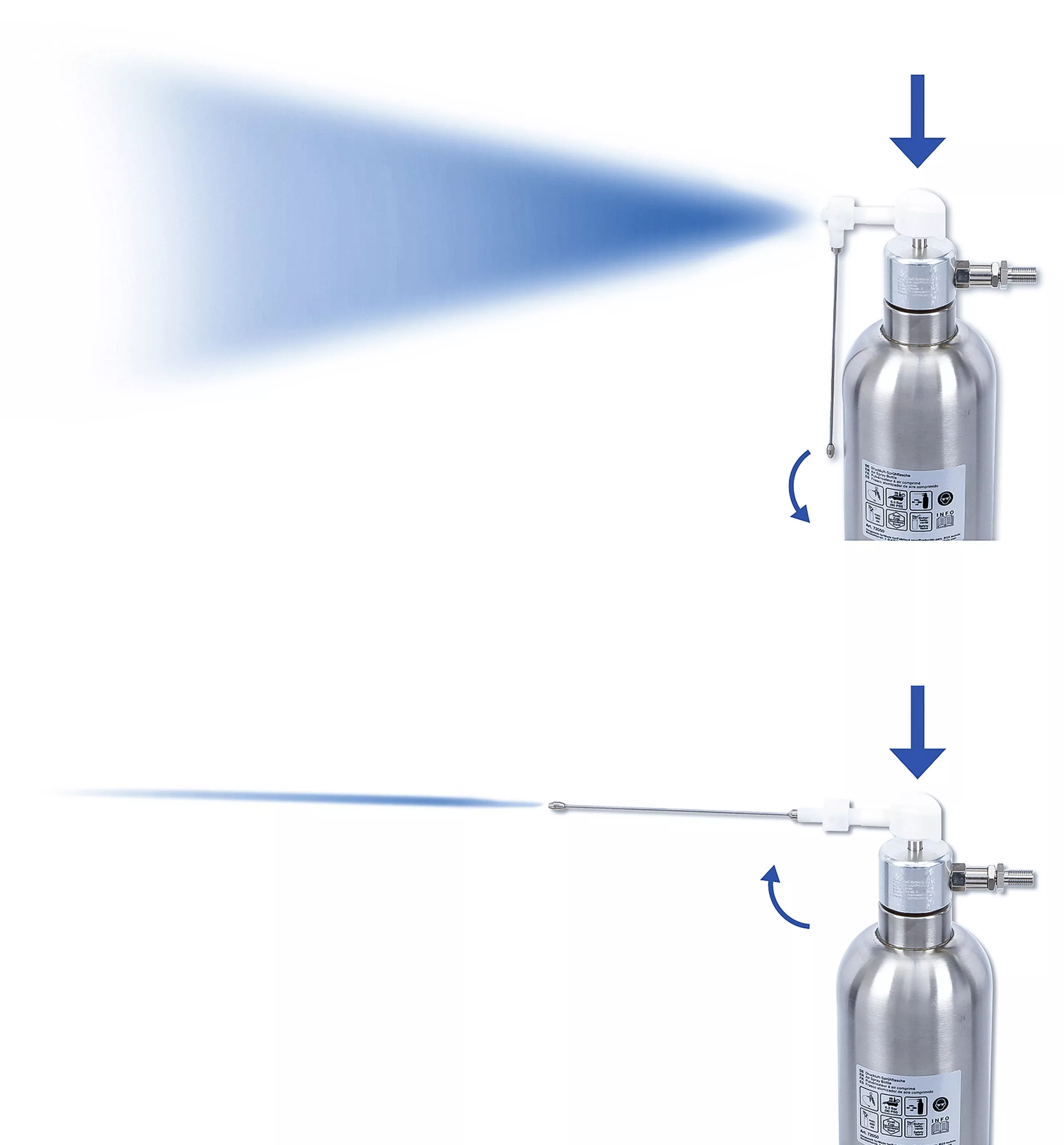Butelie pulverizare cu aer comprimat | otel superior | inox | 650 ml [2]
