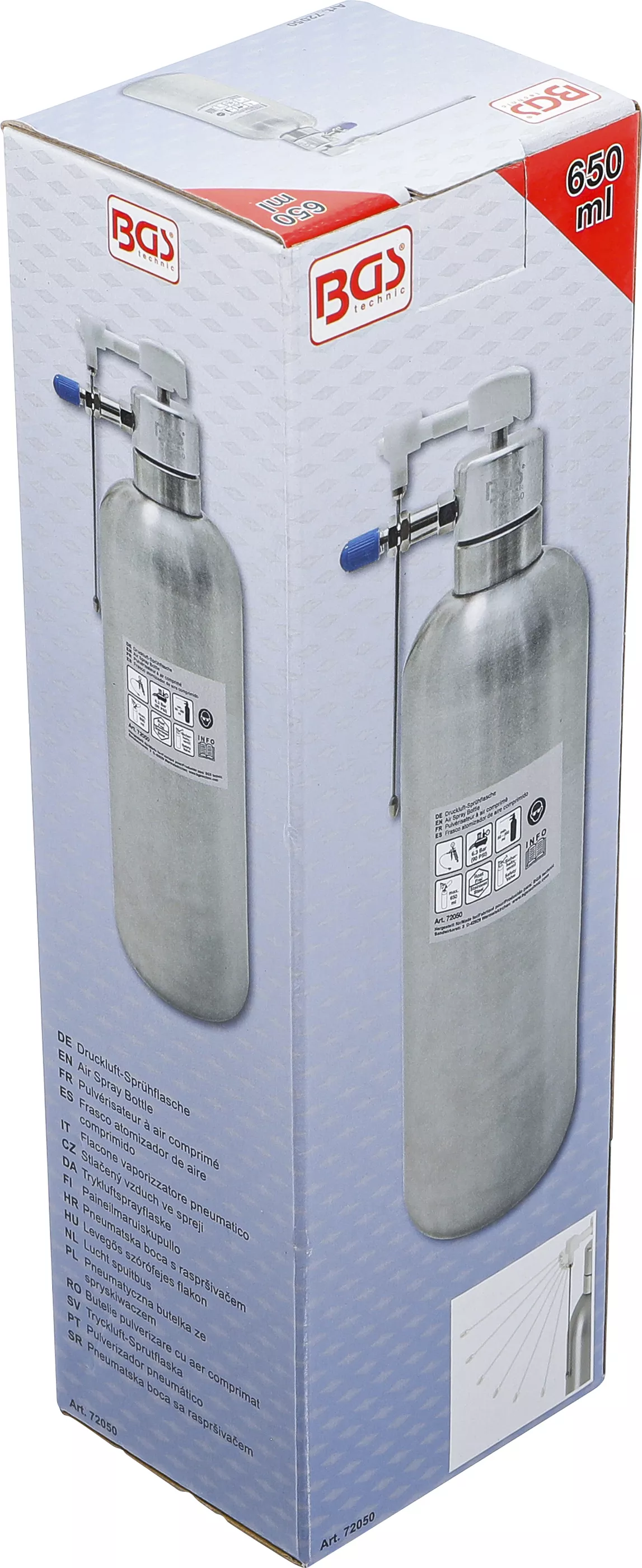 Butelie pulverizare cu aer comprimat | otel superior | inox | 650 ml [6]
