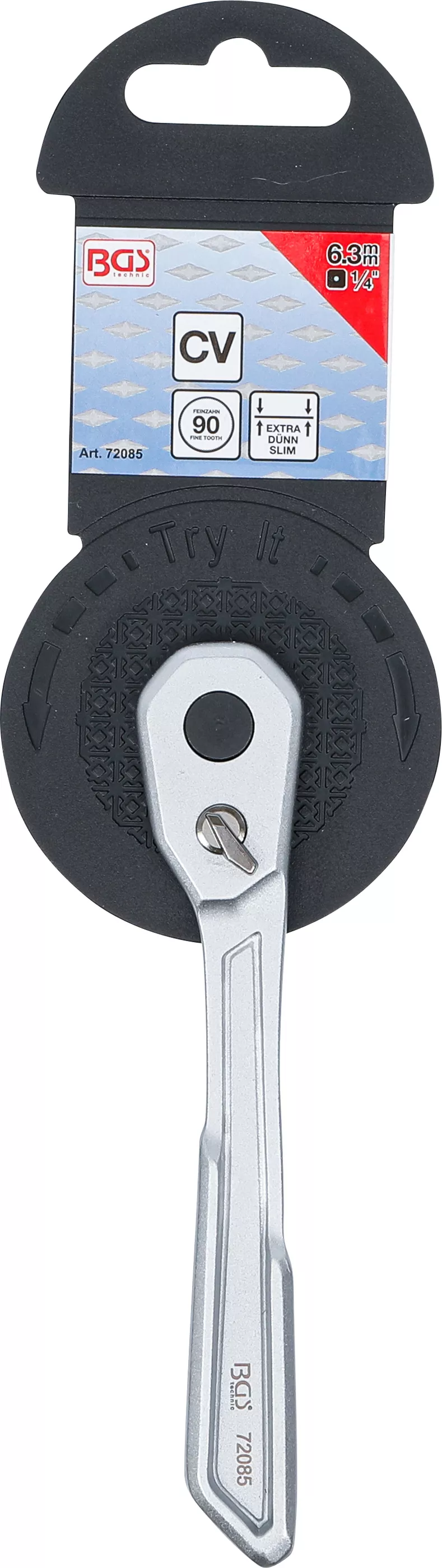 Clichet reversibil | extra plata | cu dantura fina | 6,3 mm (1/4") [6]
