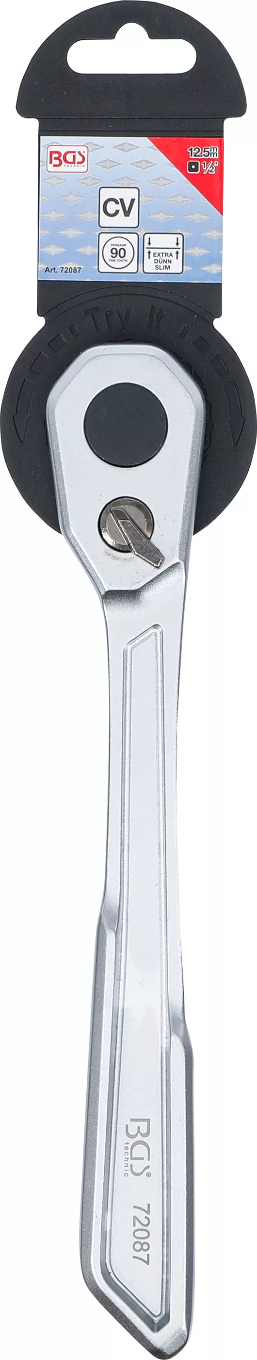 Clichet reversibil | extra plata | cu dantura fina | 12,5 mm (1/2") [6]