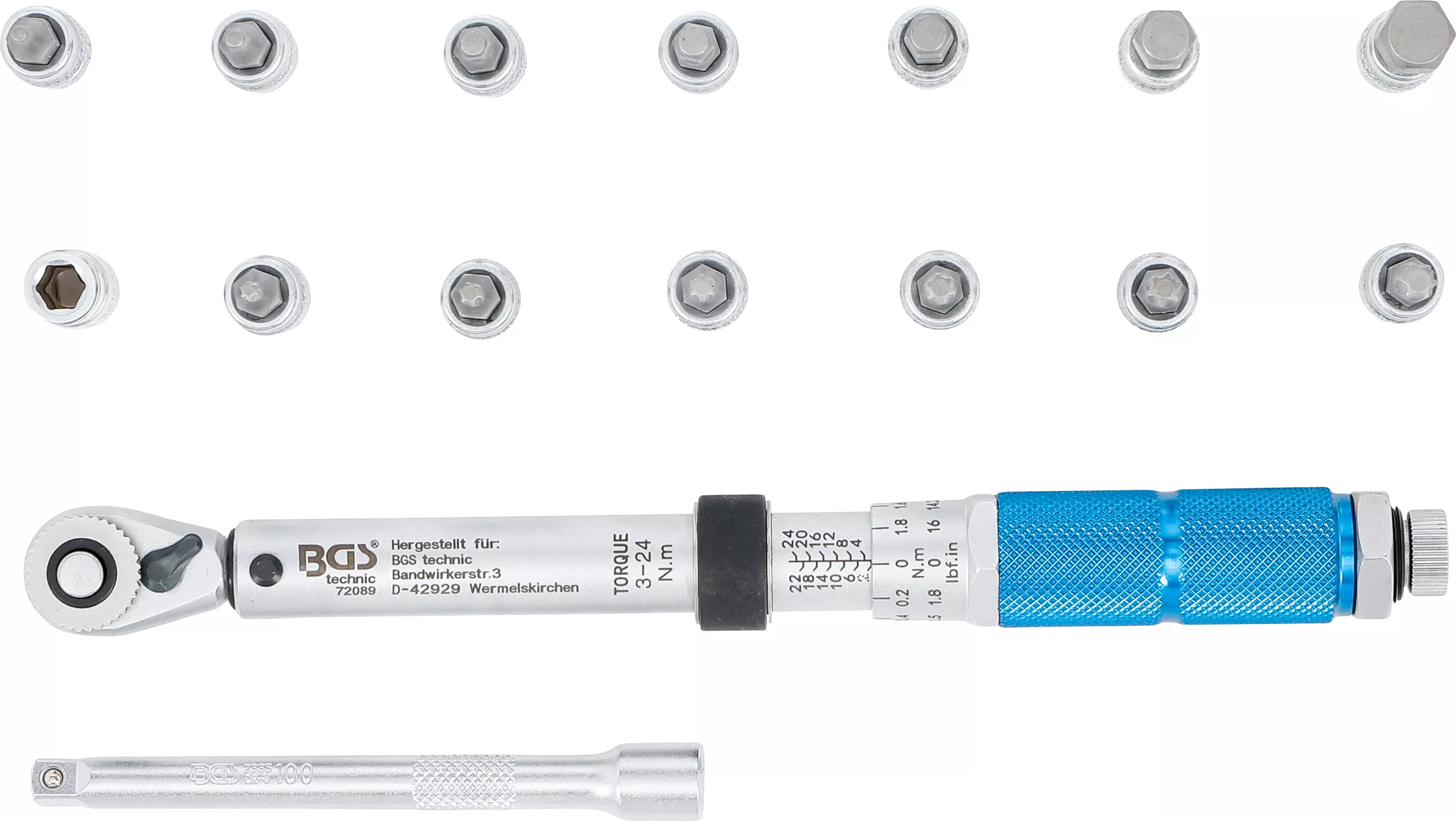 Set chei dinamometrice | 6,3 mm (1/4") | 3 - 24 Nm | 16 piese [6]