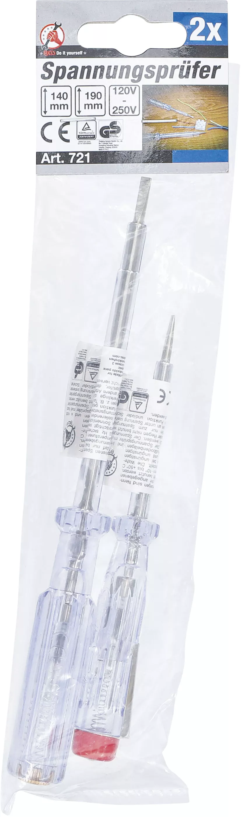 Tester tensiune | 120 - 250 V | 140 / 190 mm | 2 piese [4]