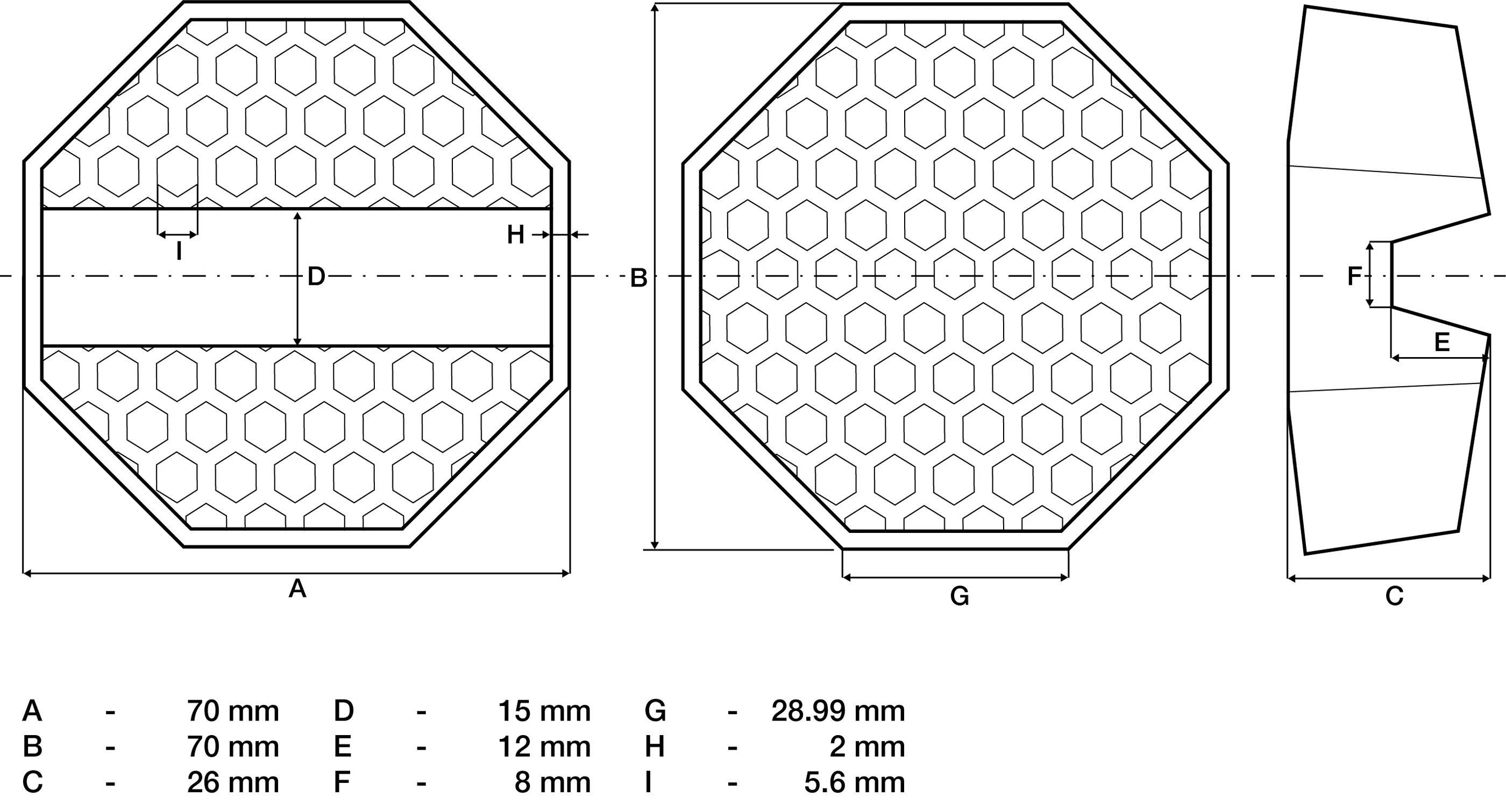 Tub de cauciuc | pentru cric vehicule | 70 x 70 x 26 mm [2]
