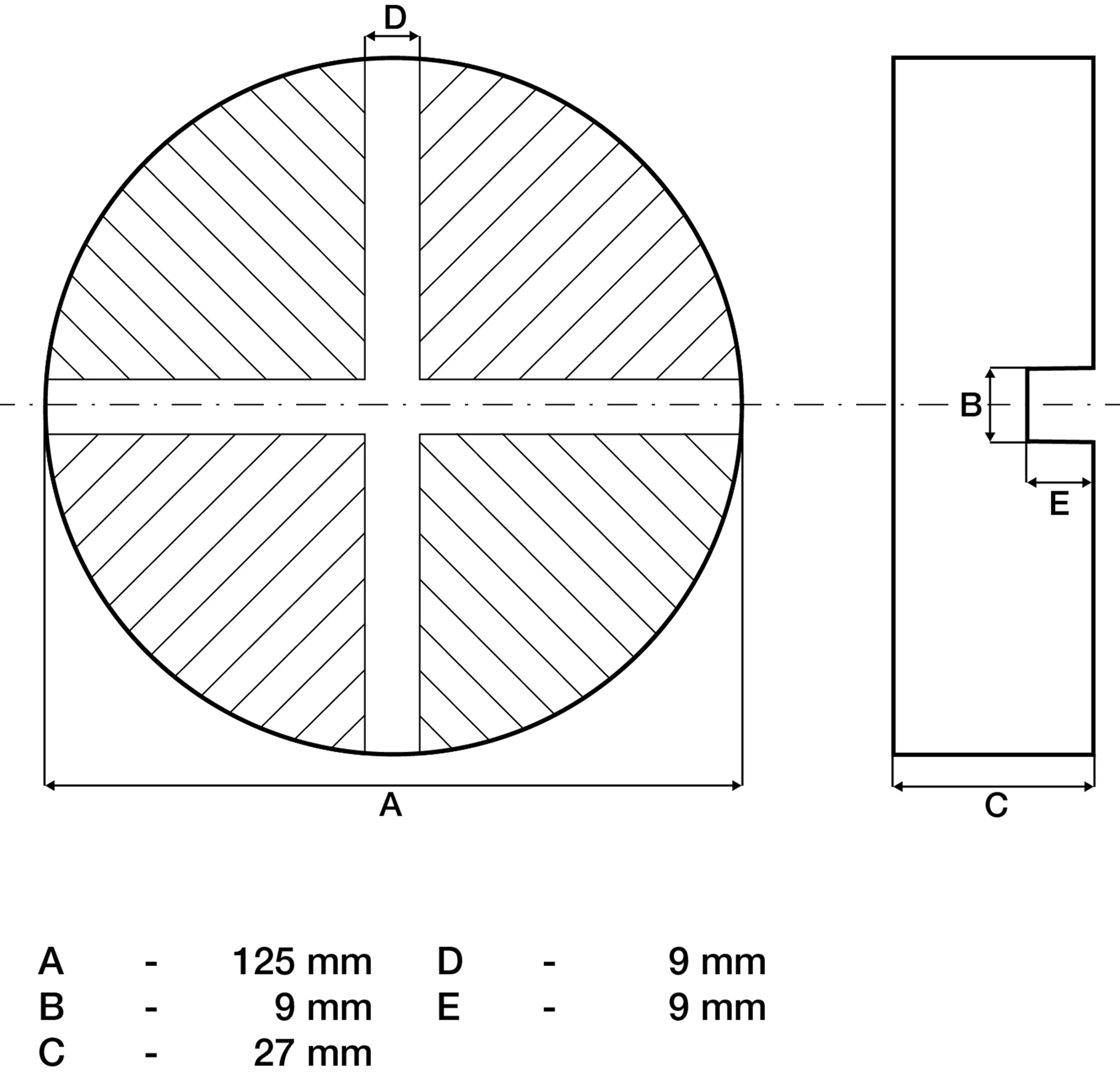 Tub de cauciuc | pentru cric vehicule | 125 x 27 mm [2]