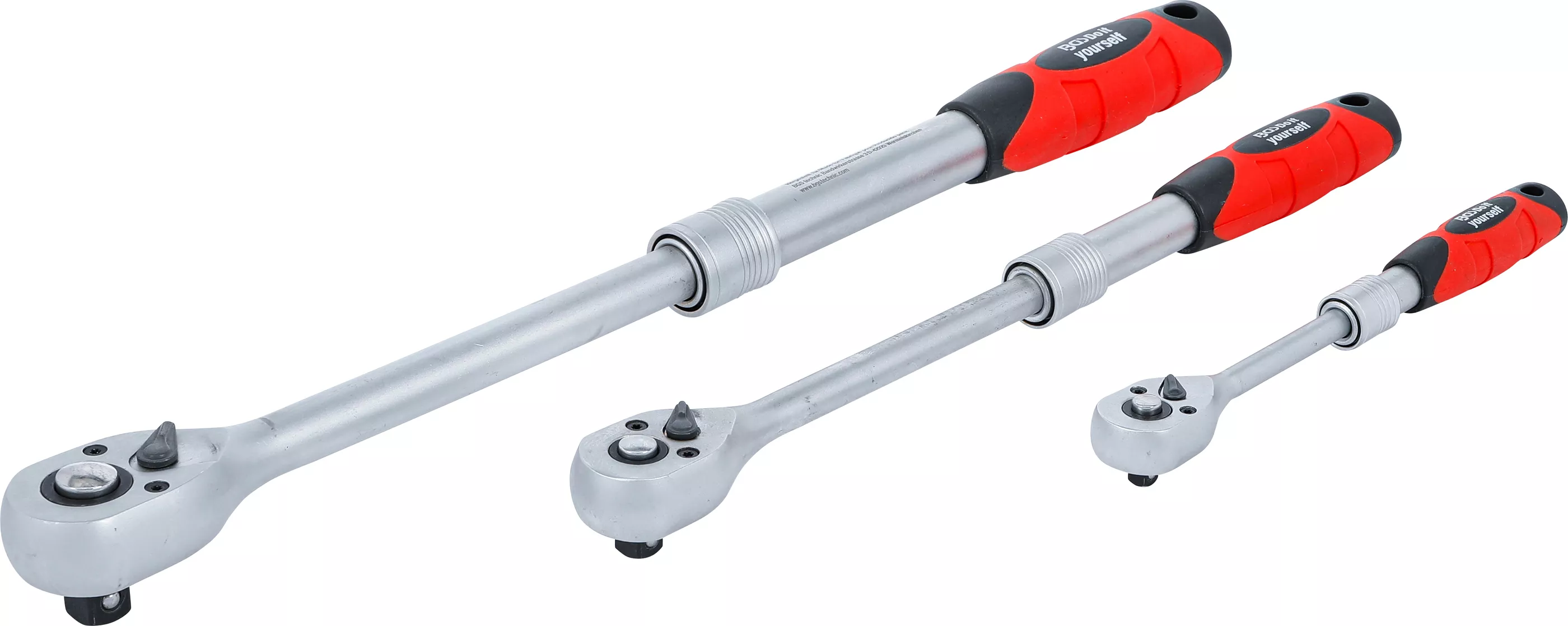 Set chei cu clichet reversibil | extensibil | 6,3 mm (1/4") - 10 mm (3/8") - 12,5 mm (1/2") | 3 piese [2]