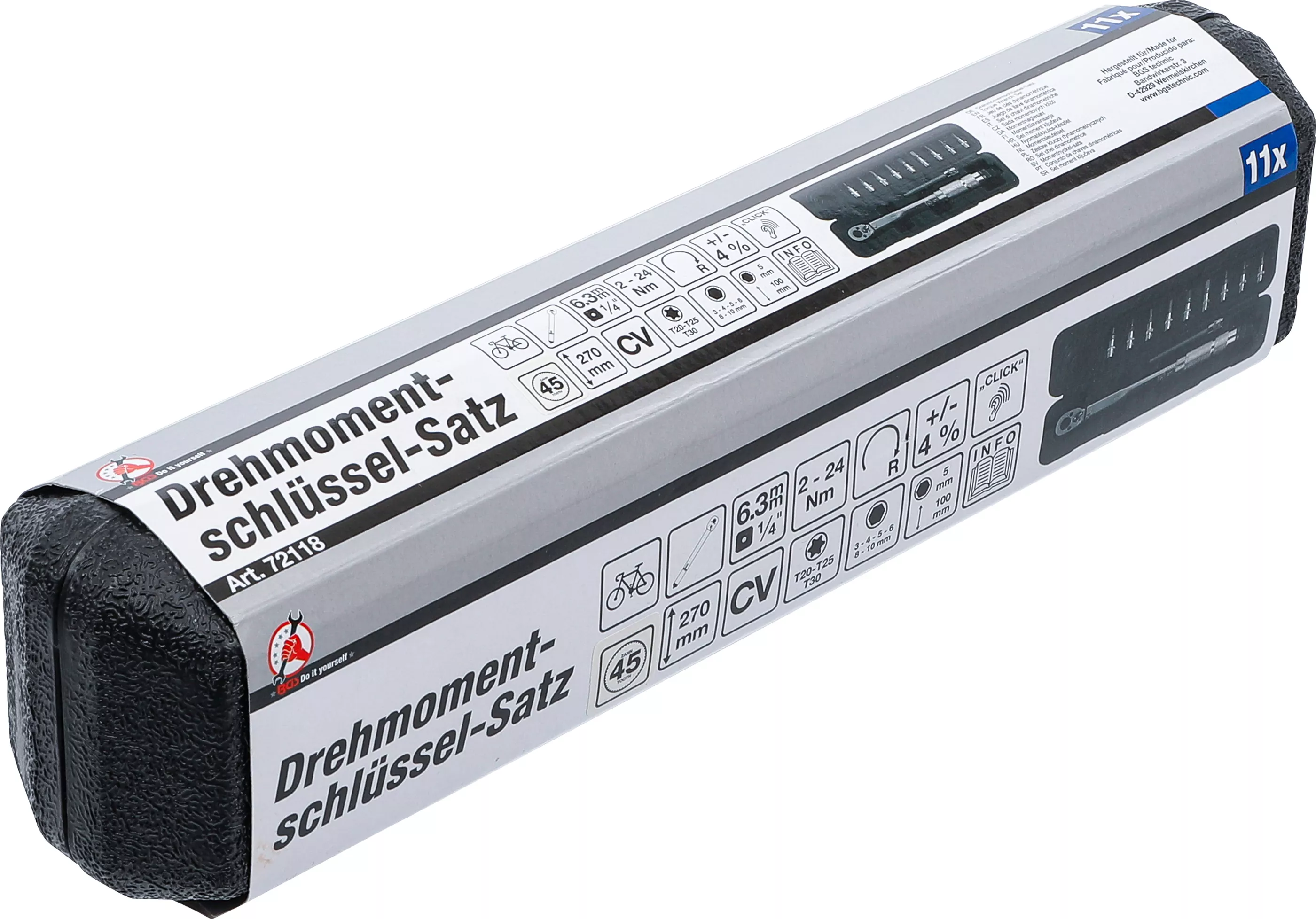 Set chei dinamometrice | 6,3 mm (1/4") | 2 - 24 Nm | 11 piese [8]