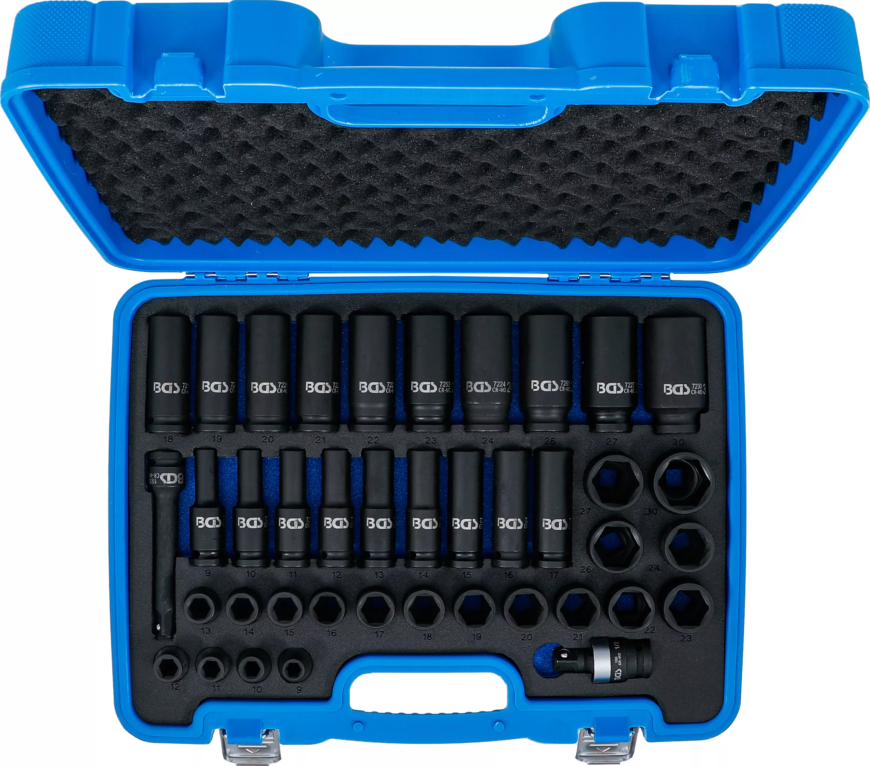 Set chei tubulare de impact 6 colturi | 12,5 mm (1/2") | 9 - 30 mm | 40 piese [4]