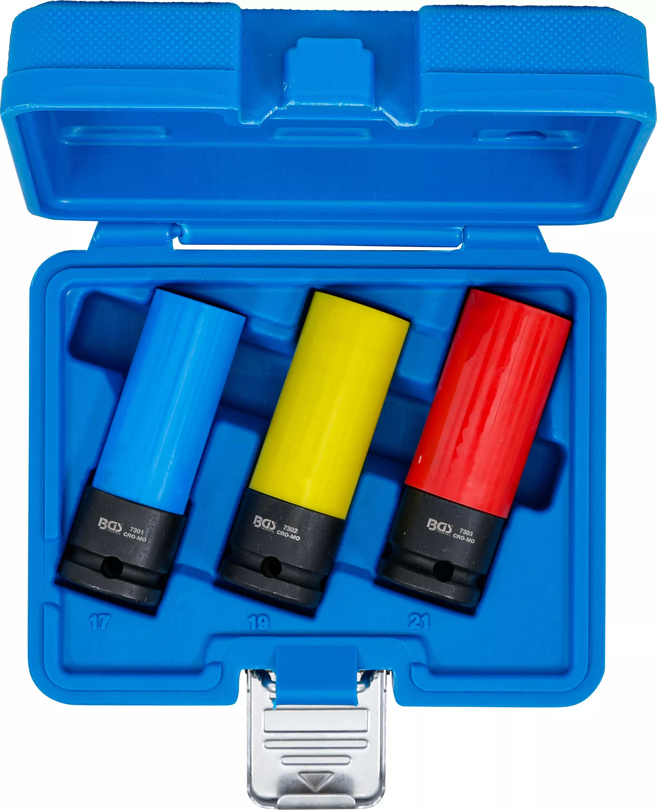 Set capete cheie de impact cu protectie | 12,5 mm (1/2") | 17 / 19 / 21 mm | 3 piese [4]