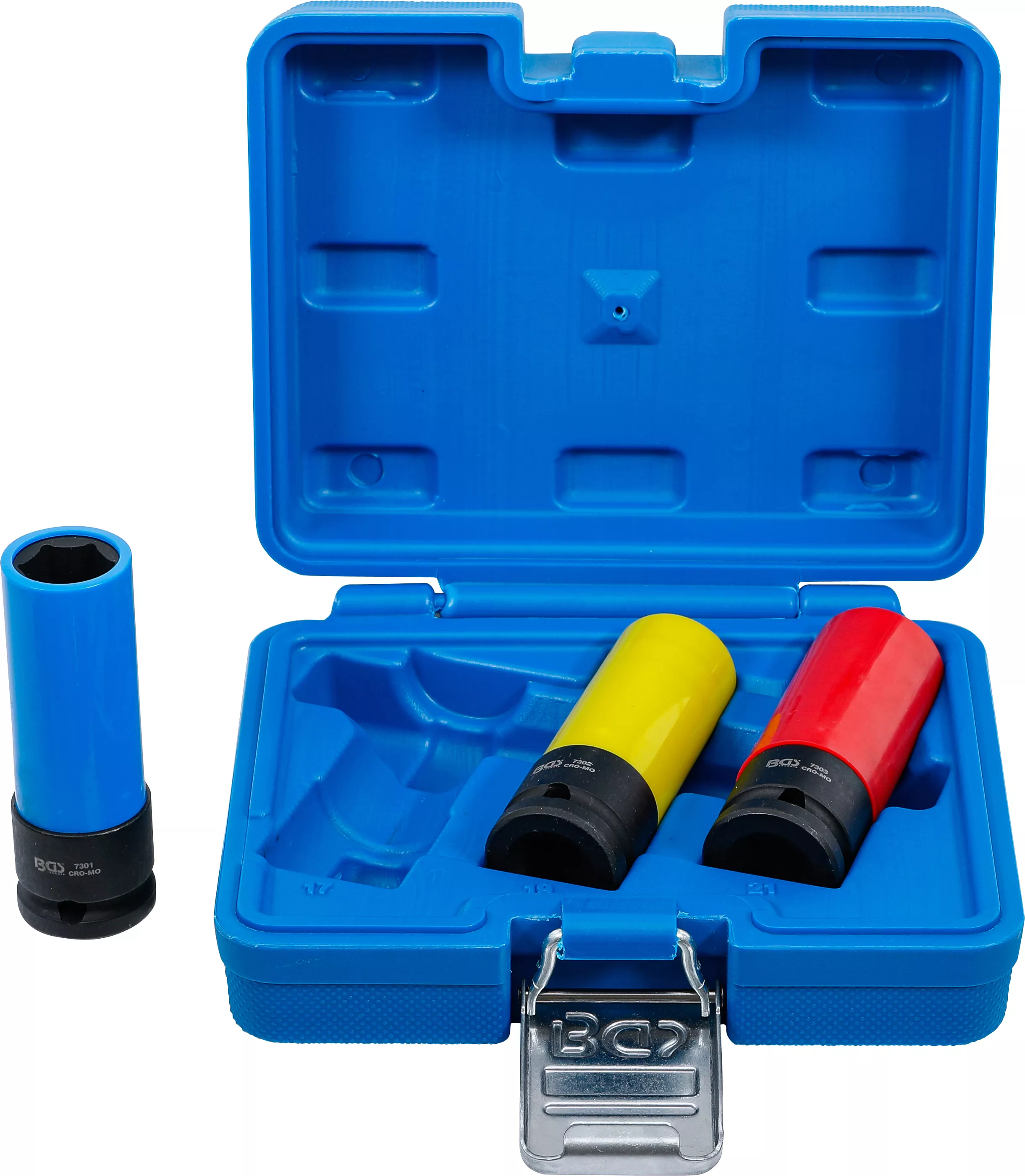 Set capete cheie de impact cu protectie | 12,5 mm (1/2") | 17 / 19 / 21 mm | 3 piese [1]