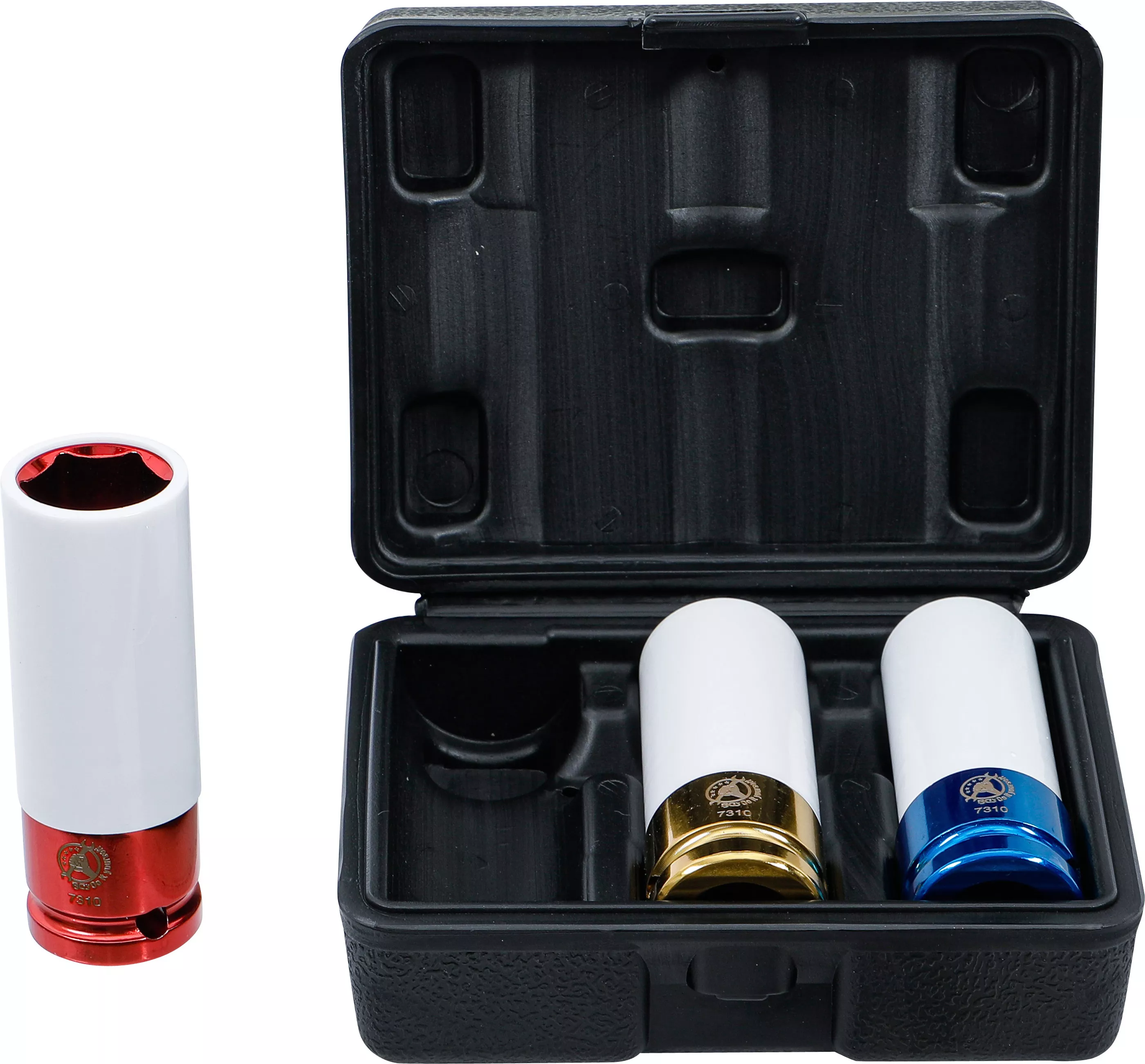 Set capete cheie de impact cu protectie | Antrenare patrat interior 12,5 mm (1/2") | 17 - 19 - 21 mm | 3 piese [1]