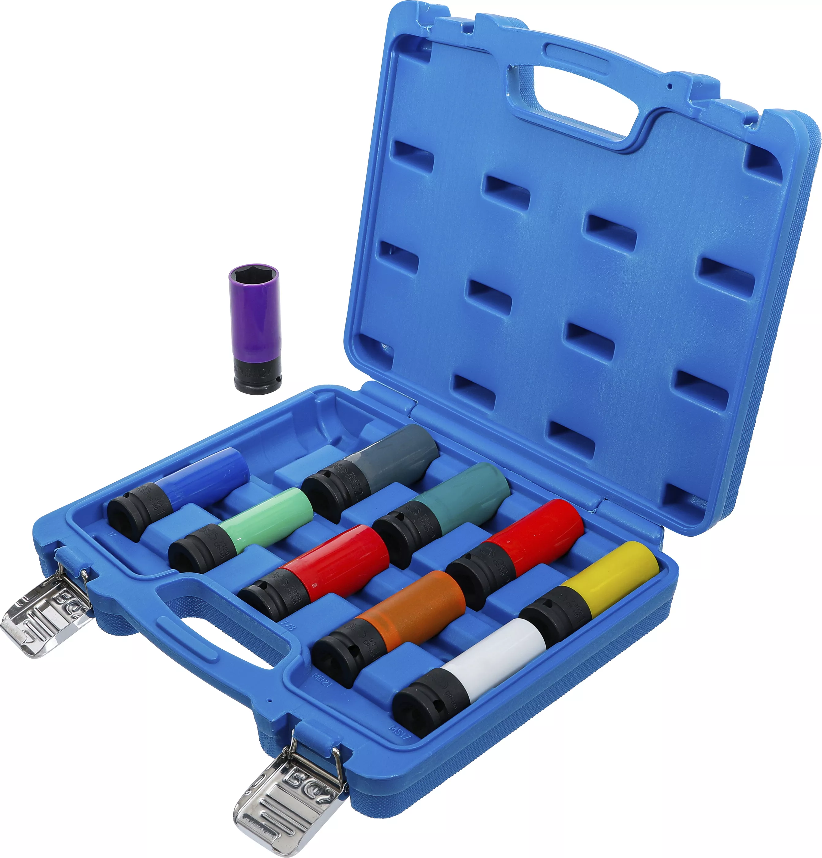 Set capete cheie de impact cu protectie | 12,5 mm (1/2") | 15 - 24 mm si suruburi de roti speciale | 10 piese [3]