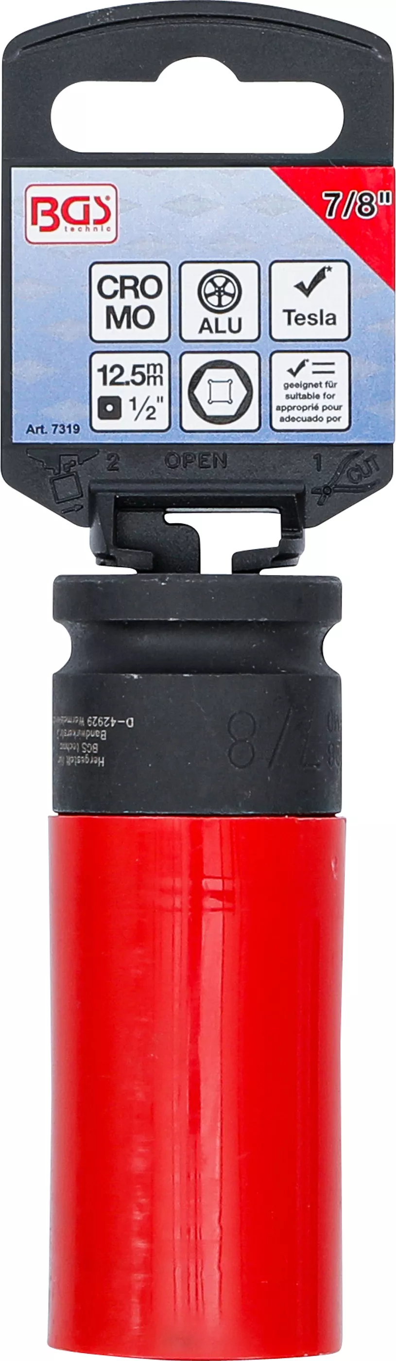 Cap cheie de impact cu protectie | pentru Tesla | 12,5 mm (1/2") | 7/8" [3]