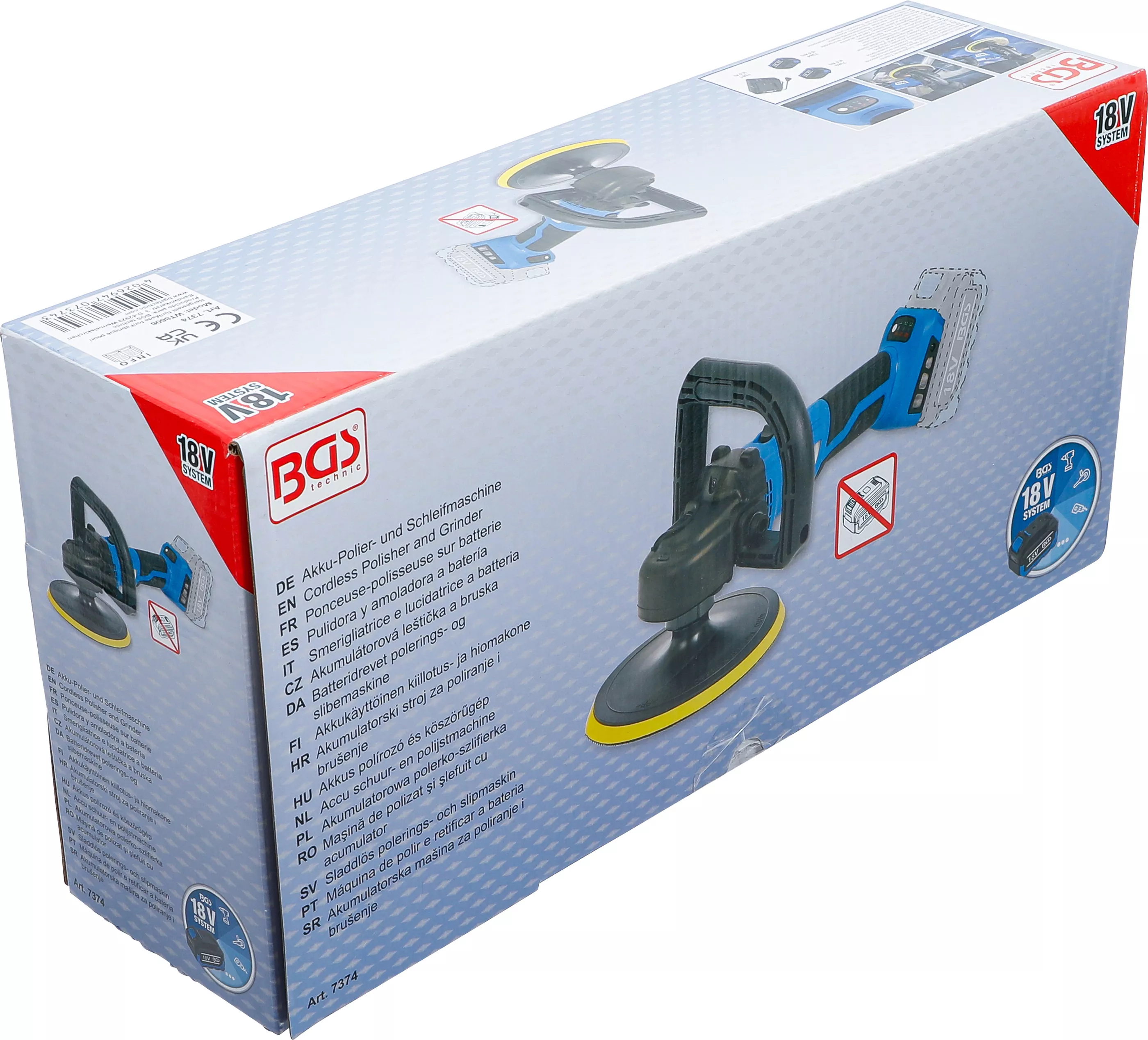 Masina de polizat si slefuit cu acumulator | fara perii | 18 V | fara acumulator [8]