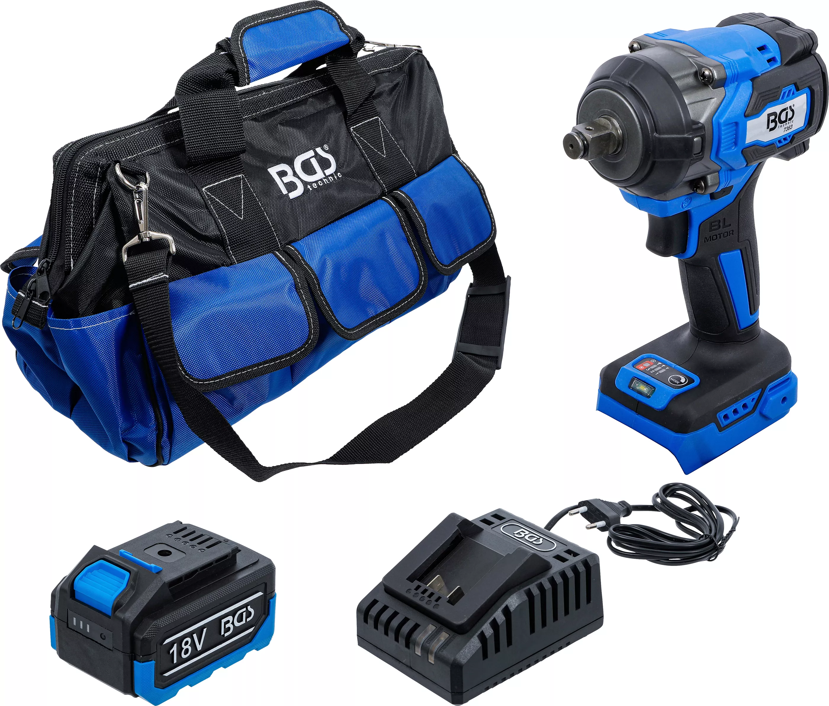 Set surubelnita cu impact cu acumulator | fara perii | 550 Nm | 18 V | cu acumulator si incarcator rapid [1]