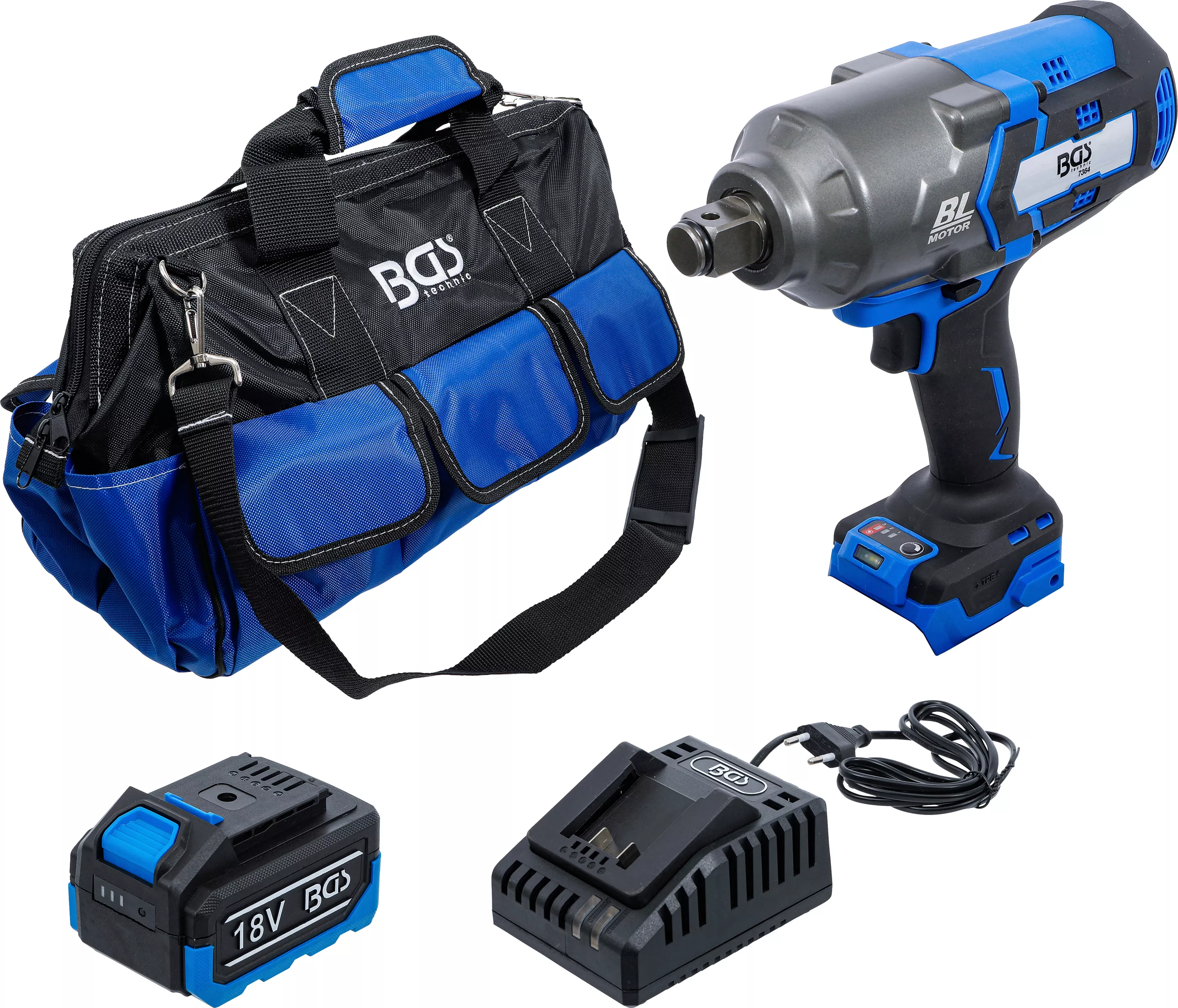 Set surubelnita cu impact cu acumulator | fara perii | 1200 Nm | 18 V | cu acumulator si incarcator rapid [1]