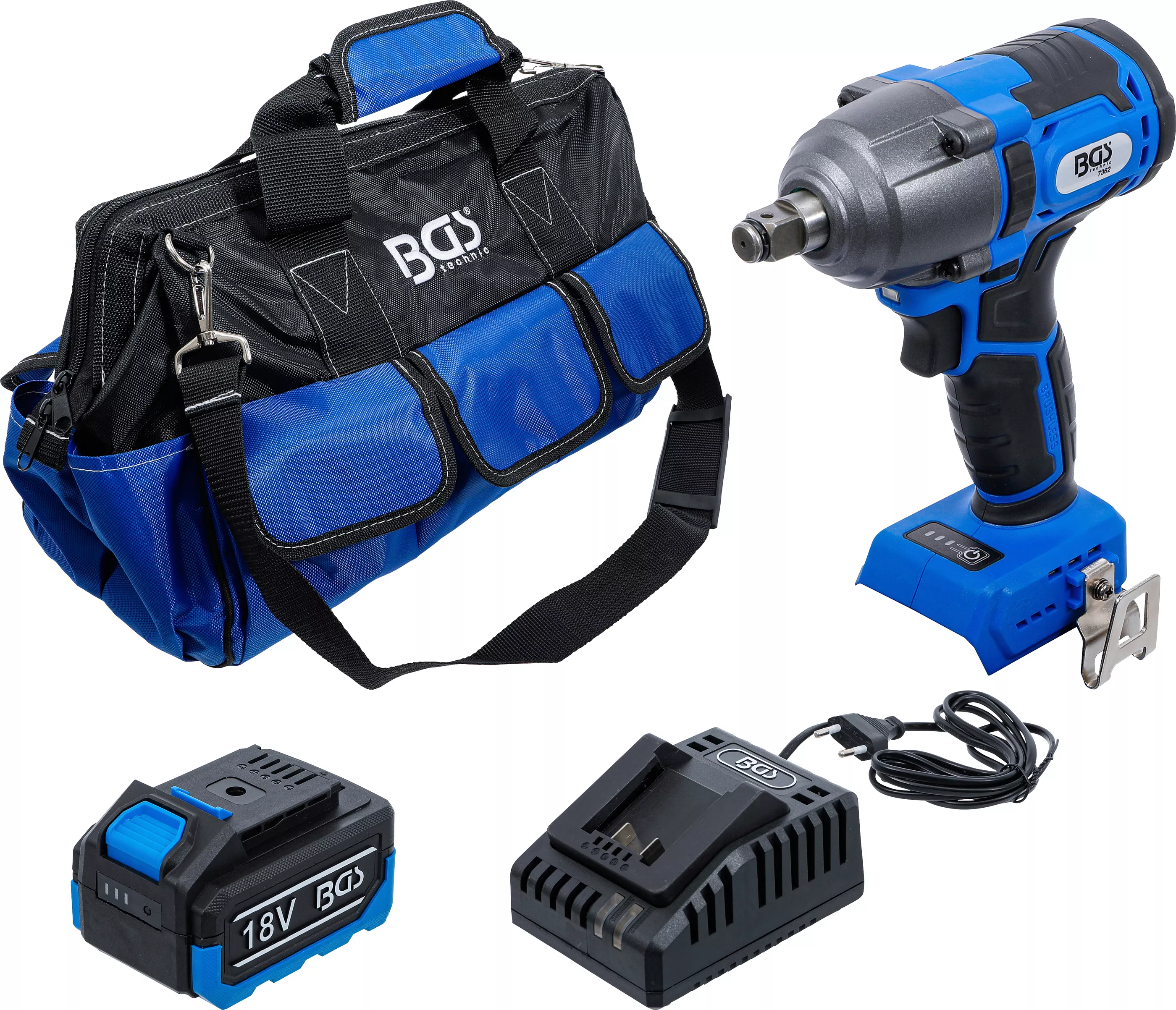 Scule - Set surubelnita cu impact cu acumulator | fara perii | 400 Nm | 18 V | cu acumulator si incarcator rapid