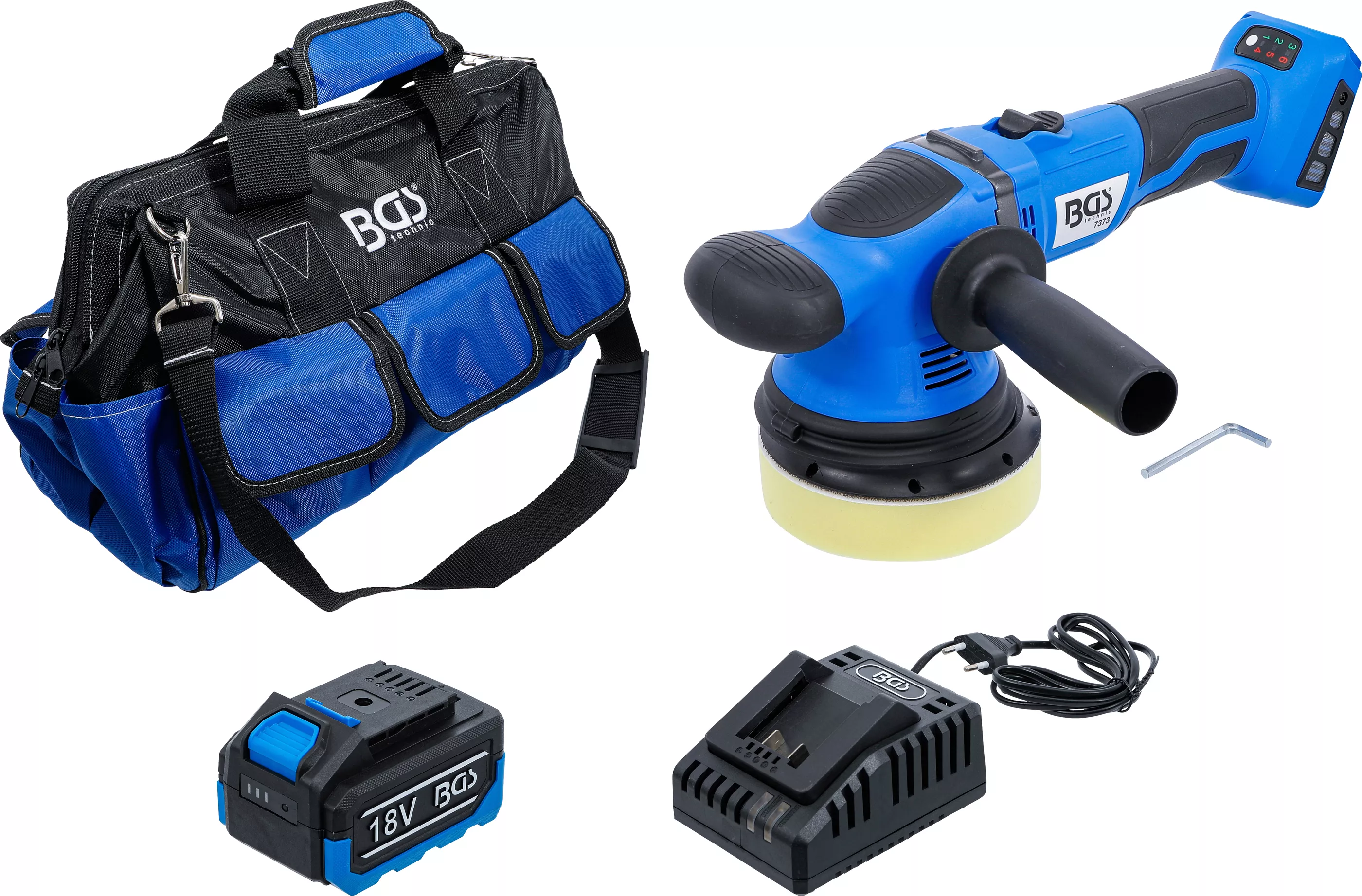 Set masina de slefuit cu acumulator | fara perii | 18 V | cu acumulator si incarcator rapid [1]