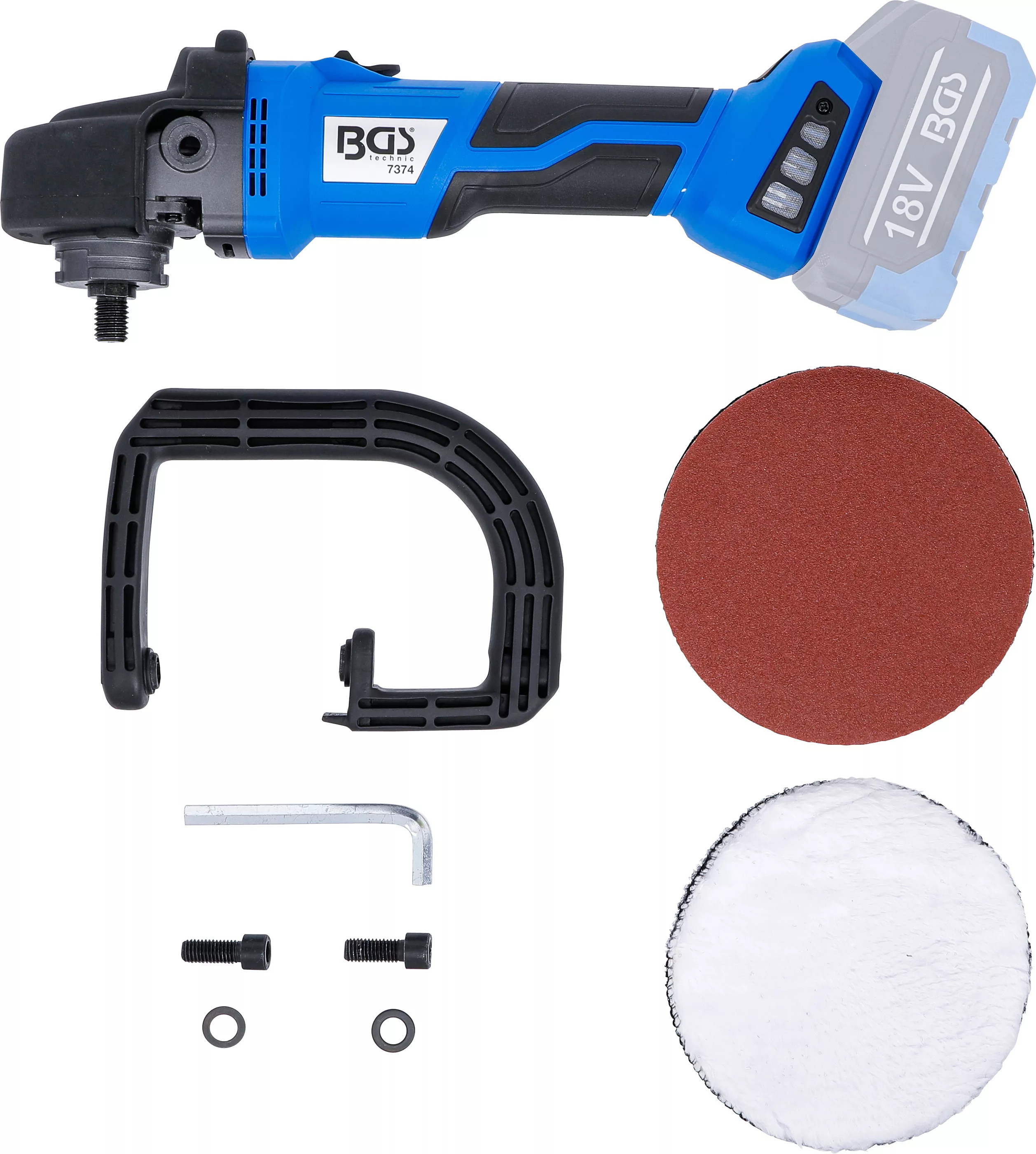 Set masina de polizat si slefuit cu acumulator | fara perii | 18 V | cu acumulator si incarcator rapid [7]