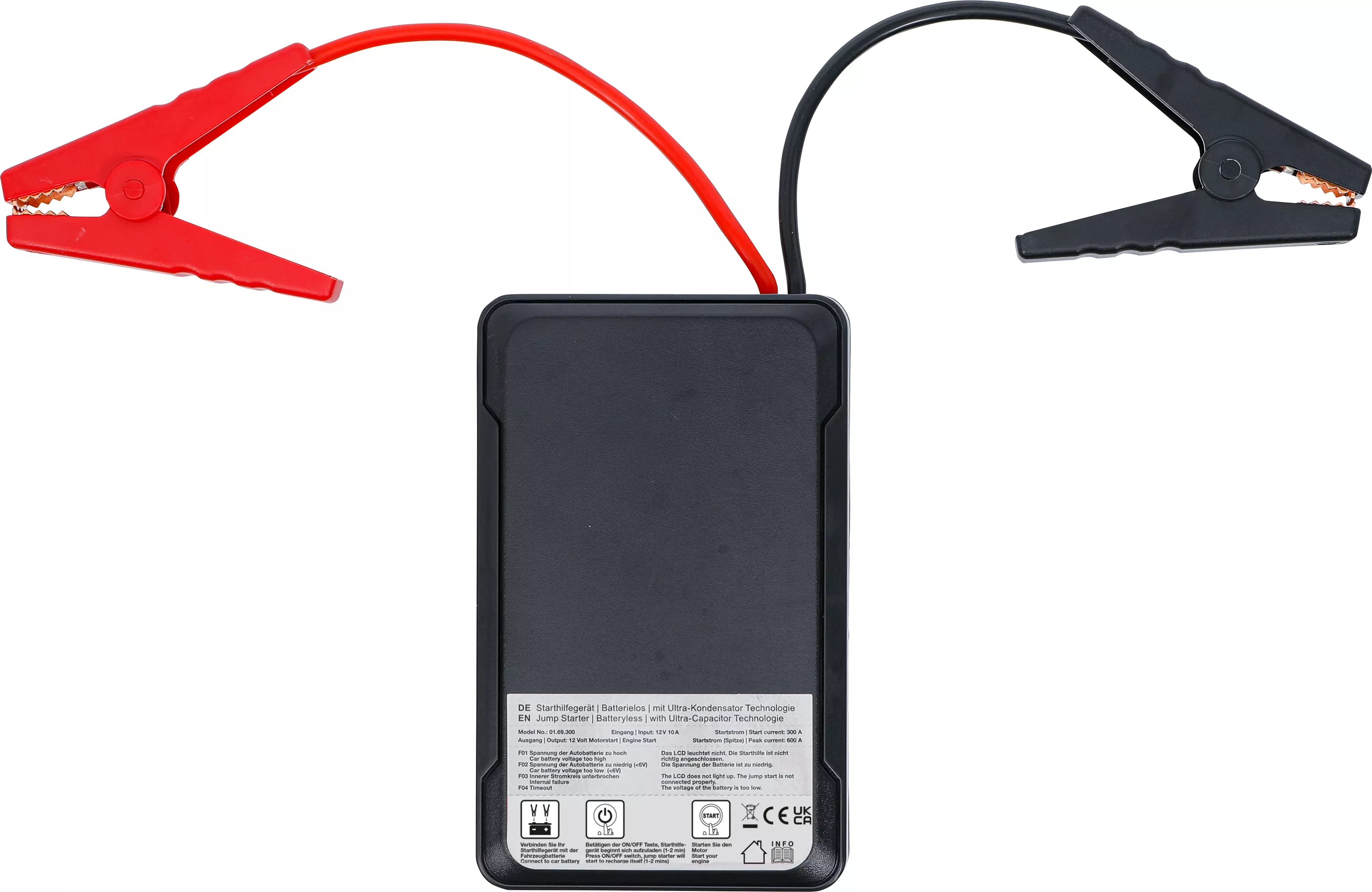 Aparat ajutor pornire | fara baterie | cu tehnologie cu ultra-condensatoare | 12 V / 300 A / 600 A [6]