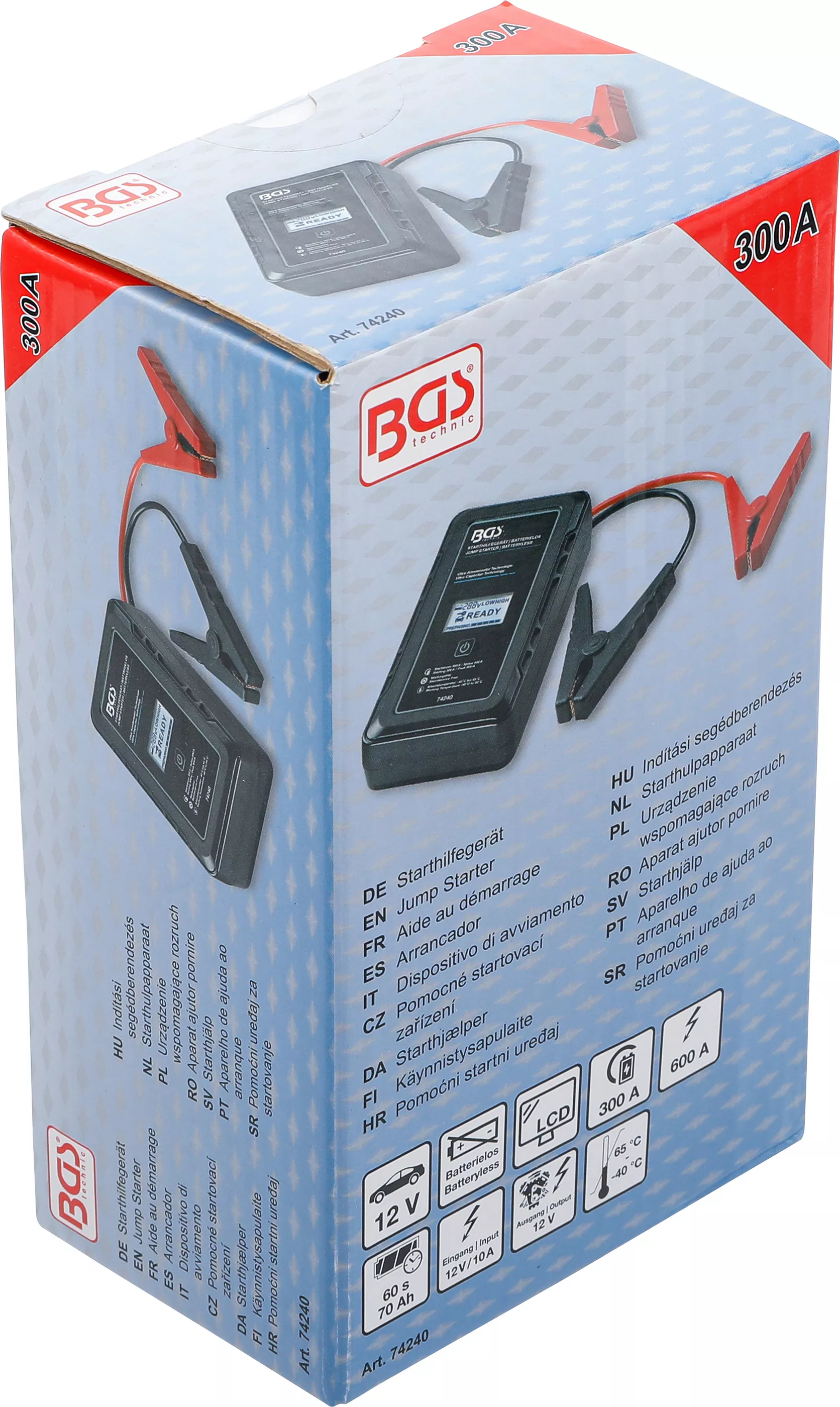 Aparat ajutor pornire | fara baterie | cu tehnologie cu ultra-condensatoare | 12 V / 300 A / 600 A [7]